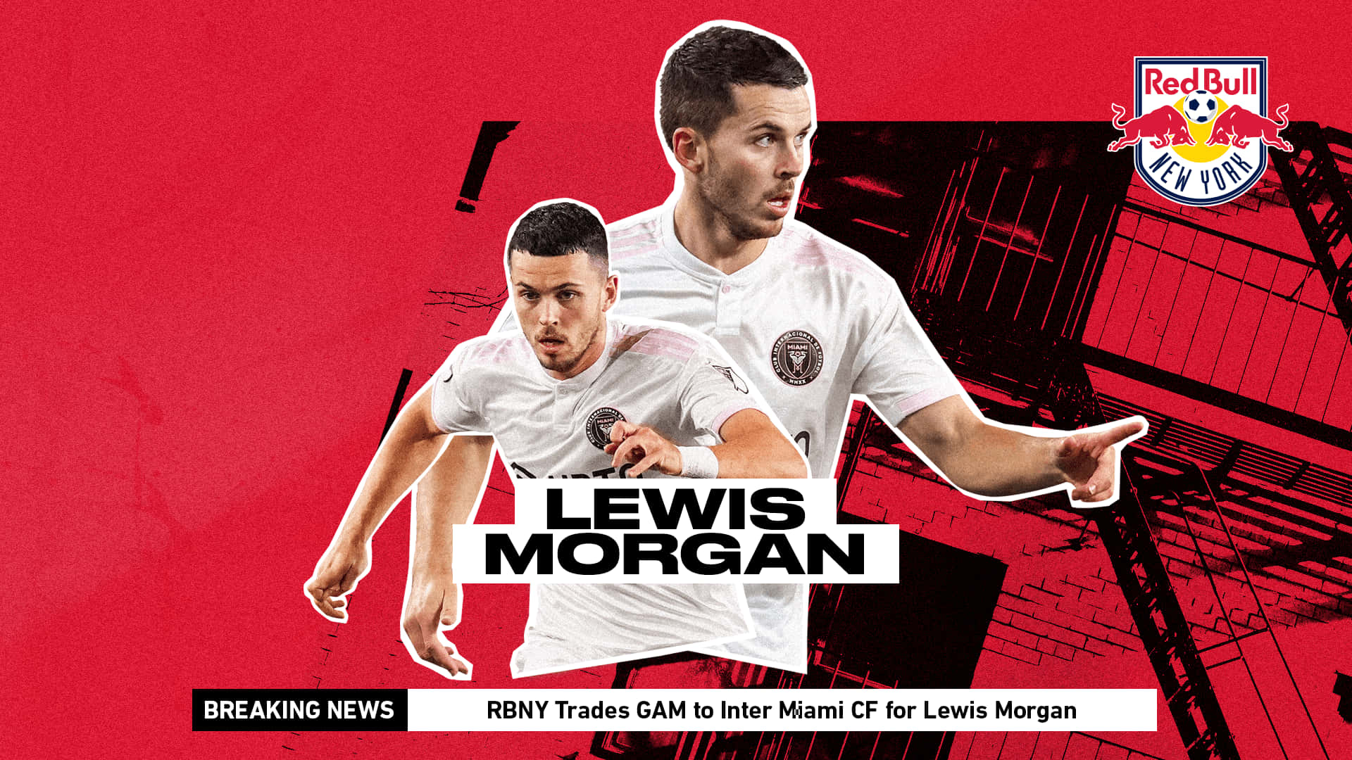 Inter Miami Fc Scottish Winger Lewis Morgan Graphic Art Background