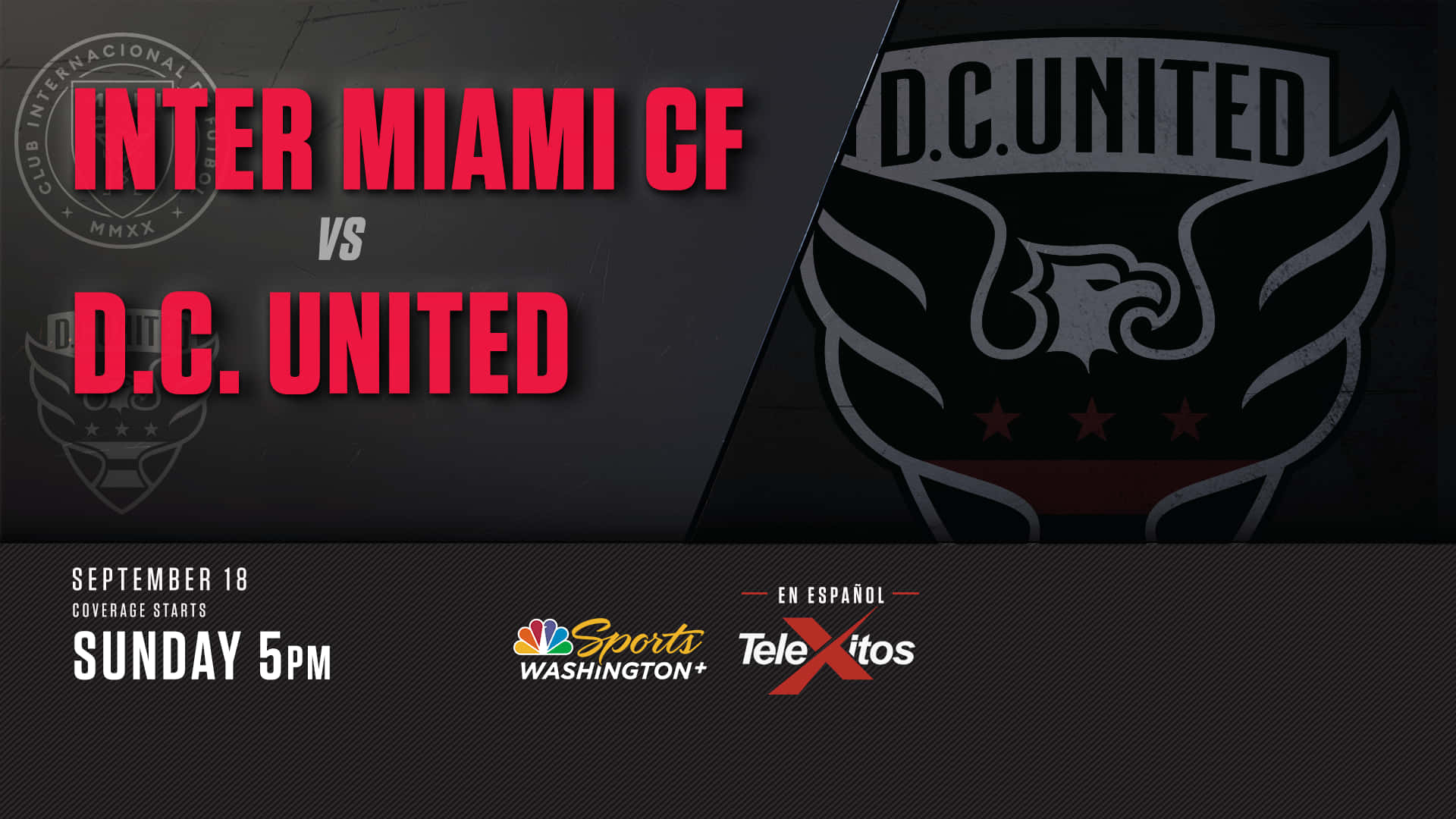 Inter Miami Fc Versus Dc United Match Graphic Layout Background