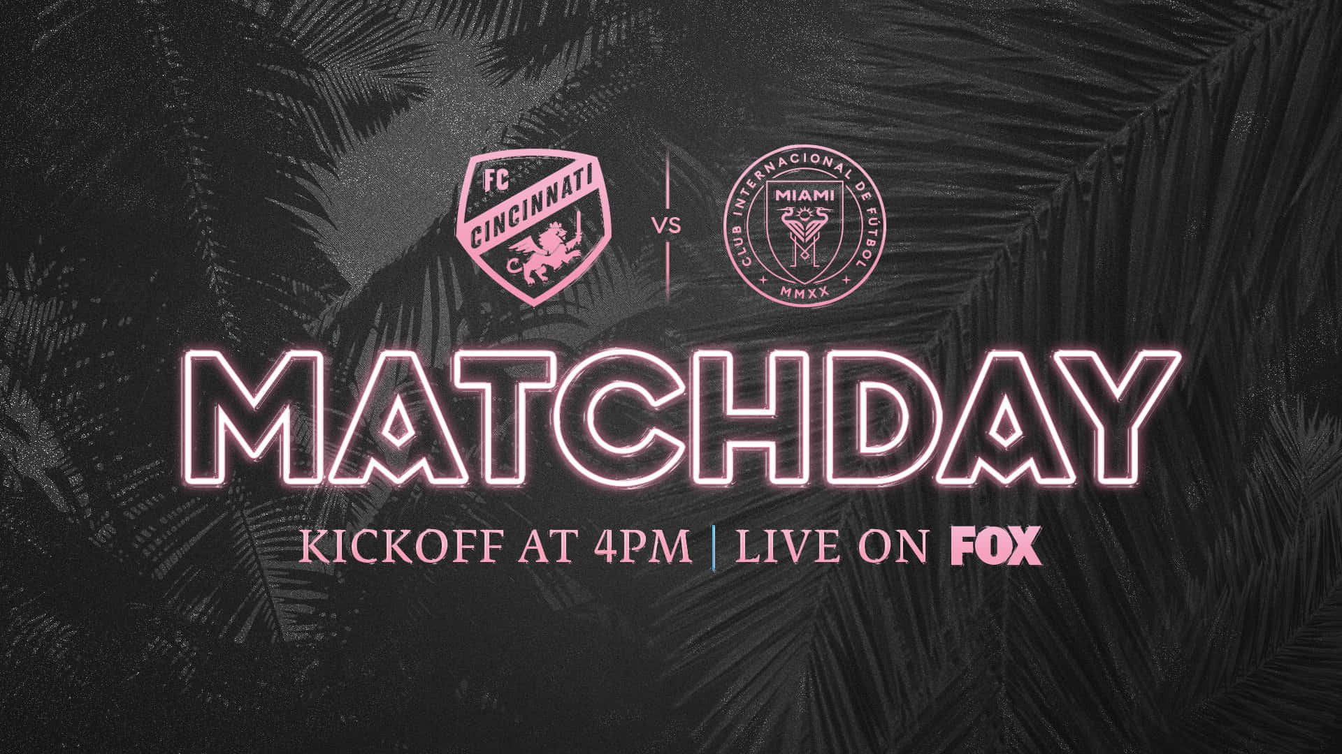 Inter Miami Fc Versus Fc Cincinnati Matchday Graphic Announcement Background