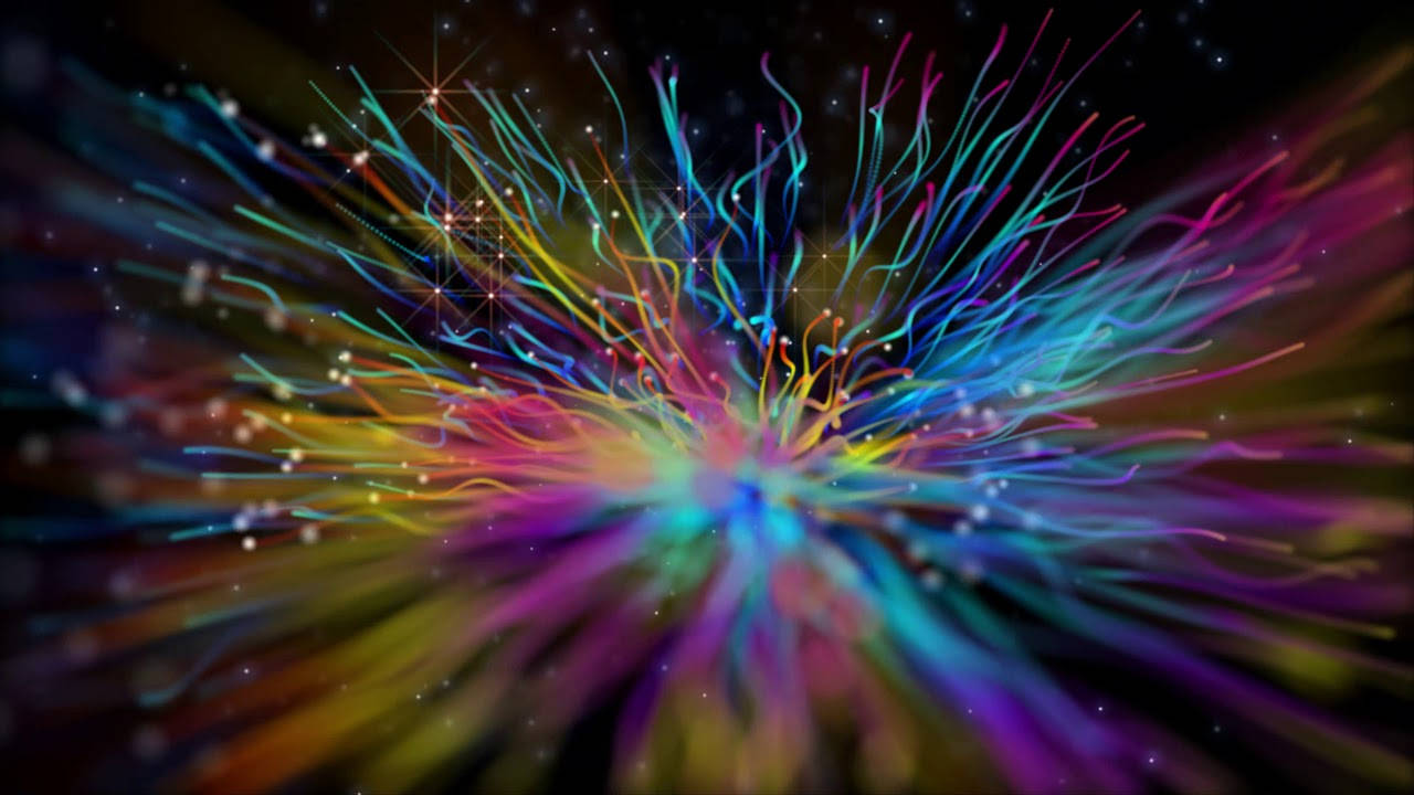 Interactive Rainbow Spark Background