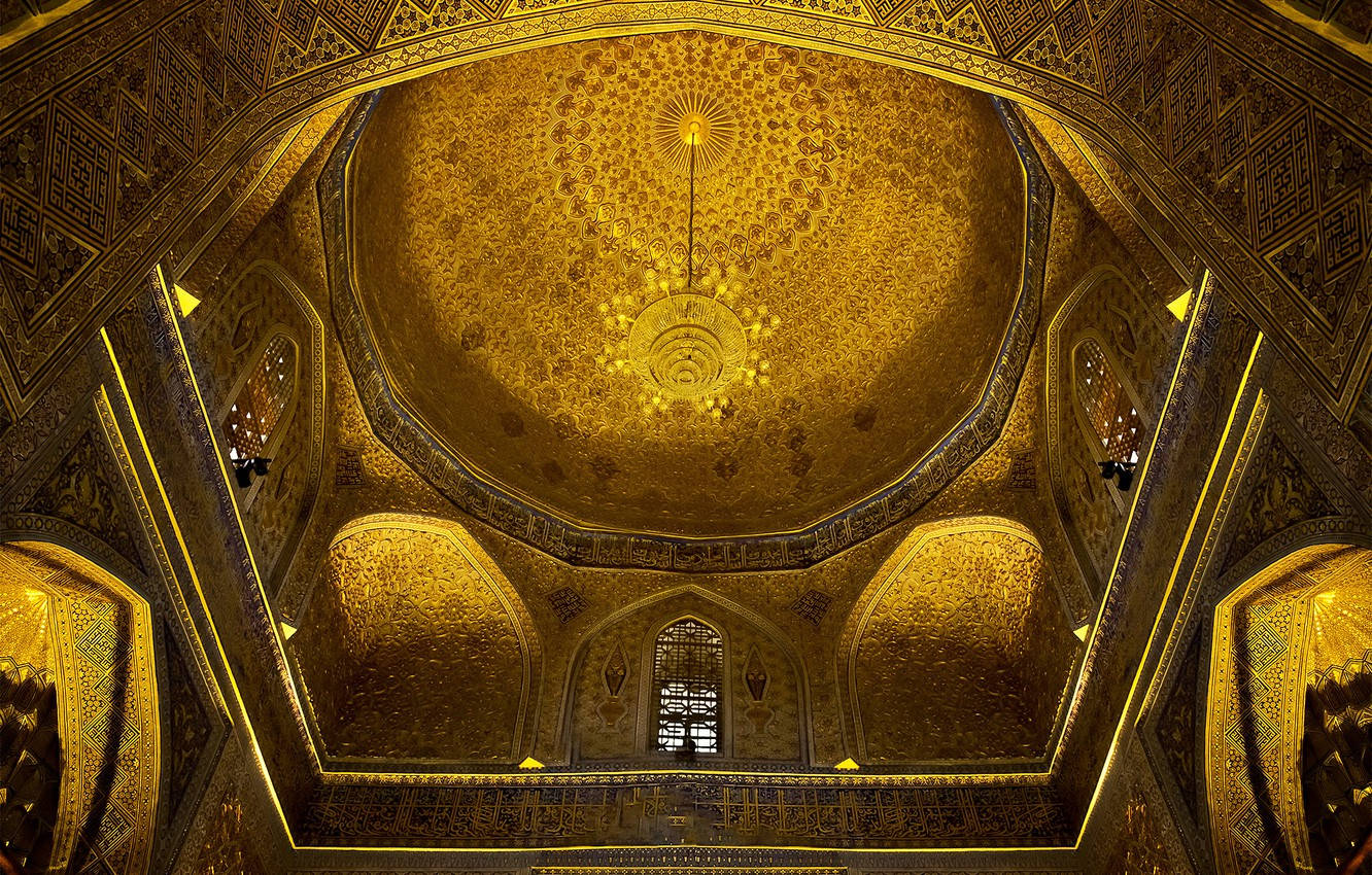 Interior Ceiling Gur-e-amir Samarkand Background