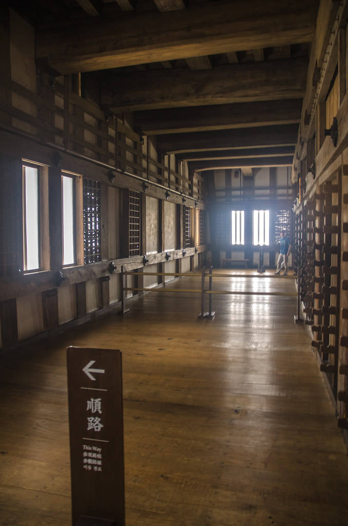 Interior Of Himeji Castle Background