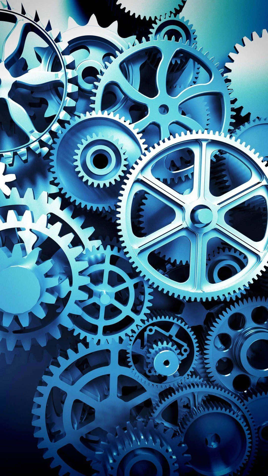 Interlocking Mechanical Gears Background