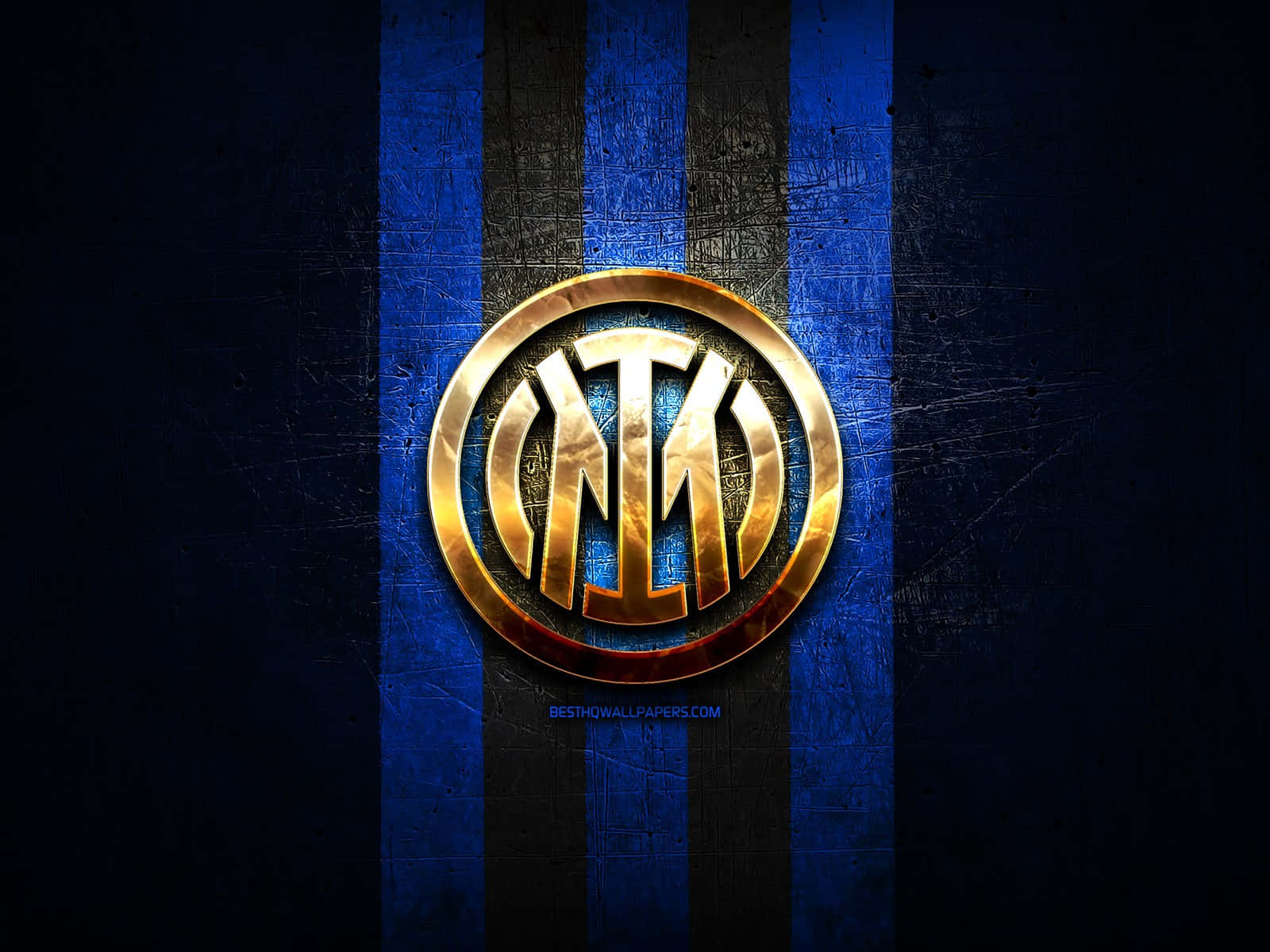 Intermediate Golden Emblem Logo Inter Milan Background