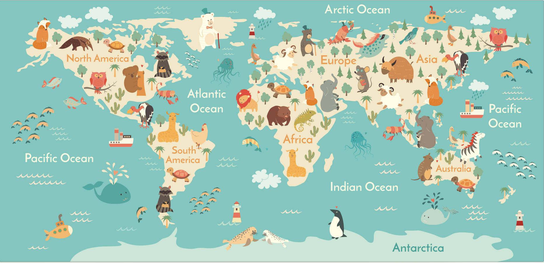 International Animals Background