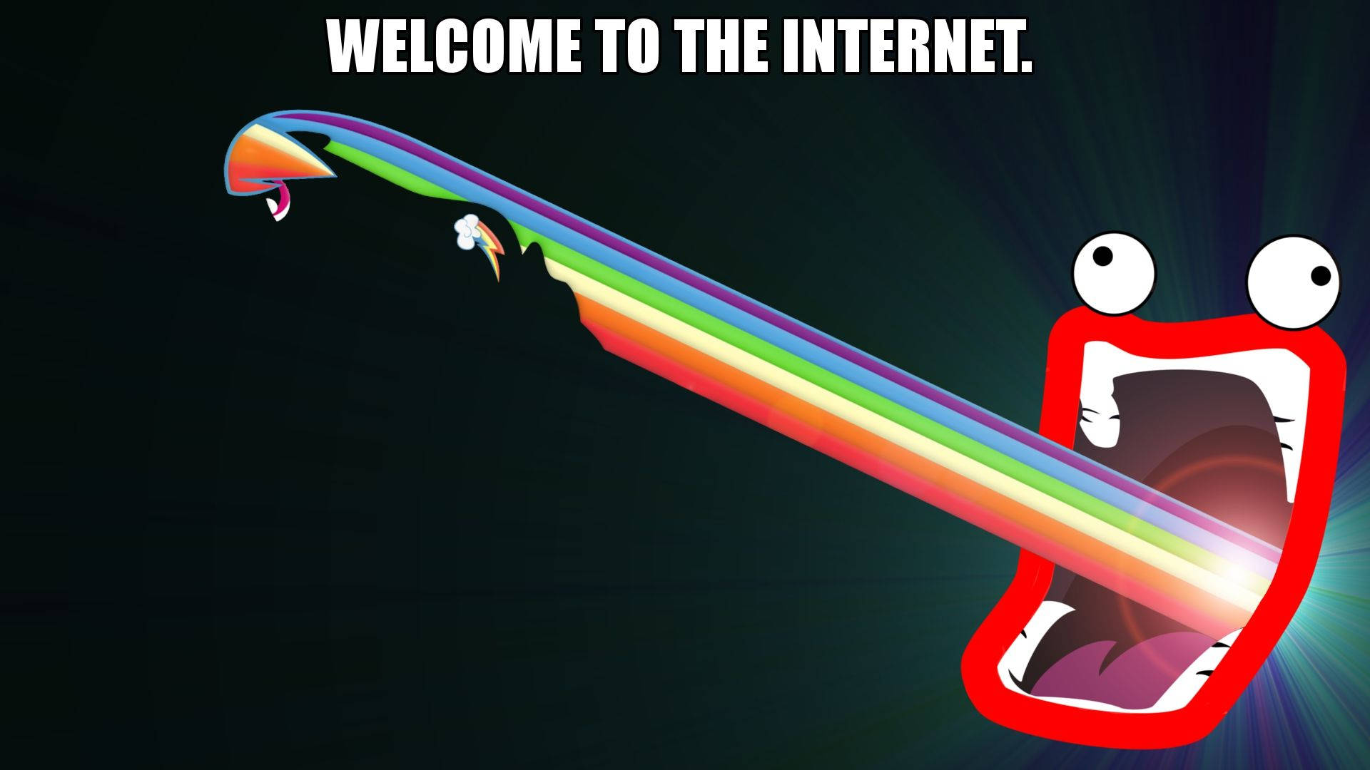Internet Rainbow Funny Meme Background