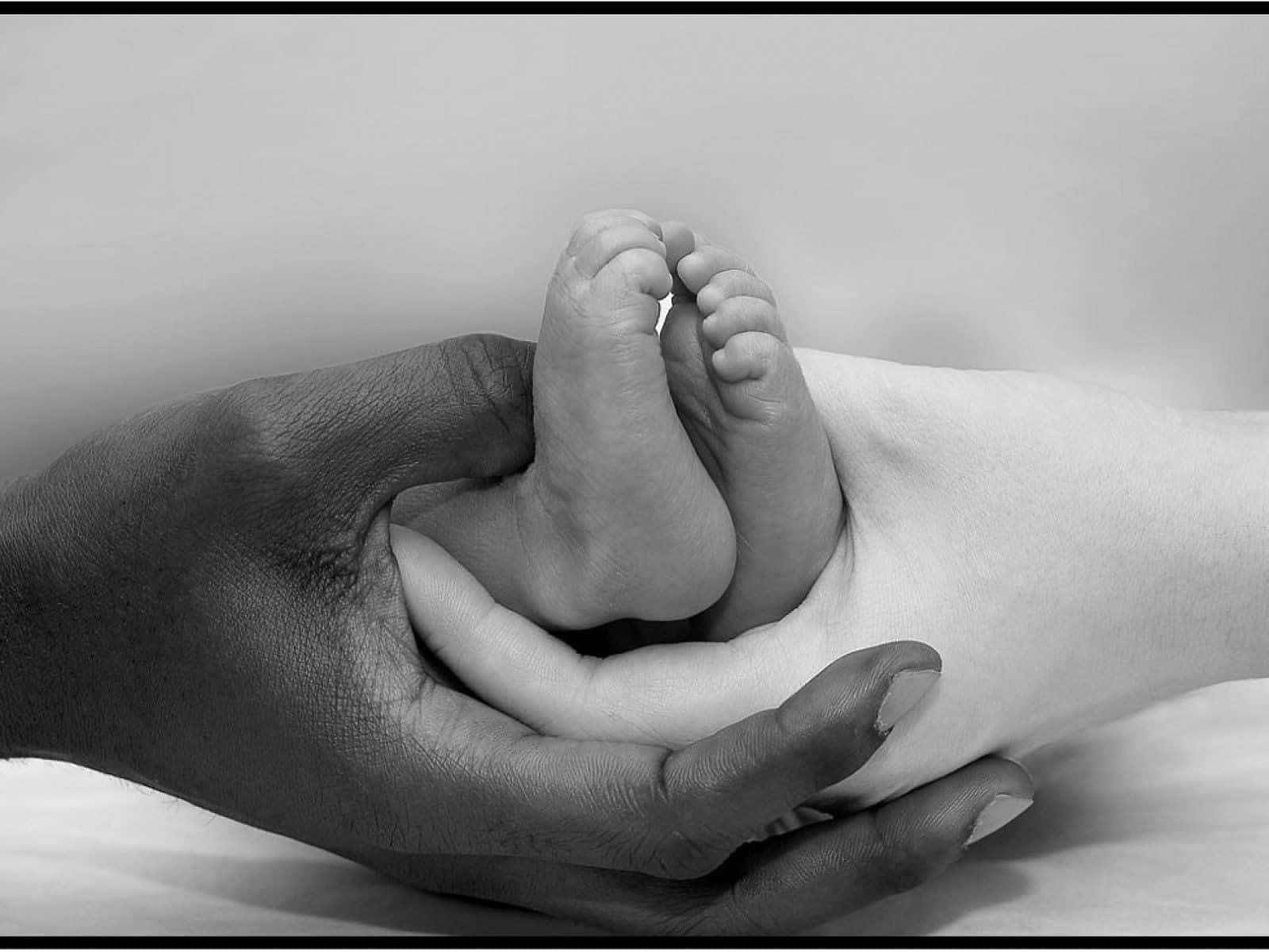 Interracial Black And White Baby Background