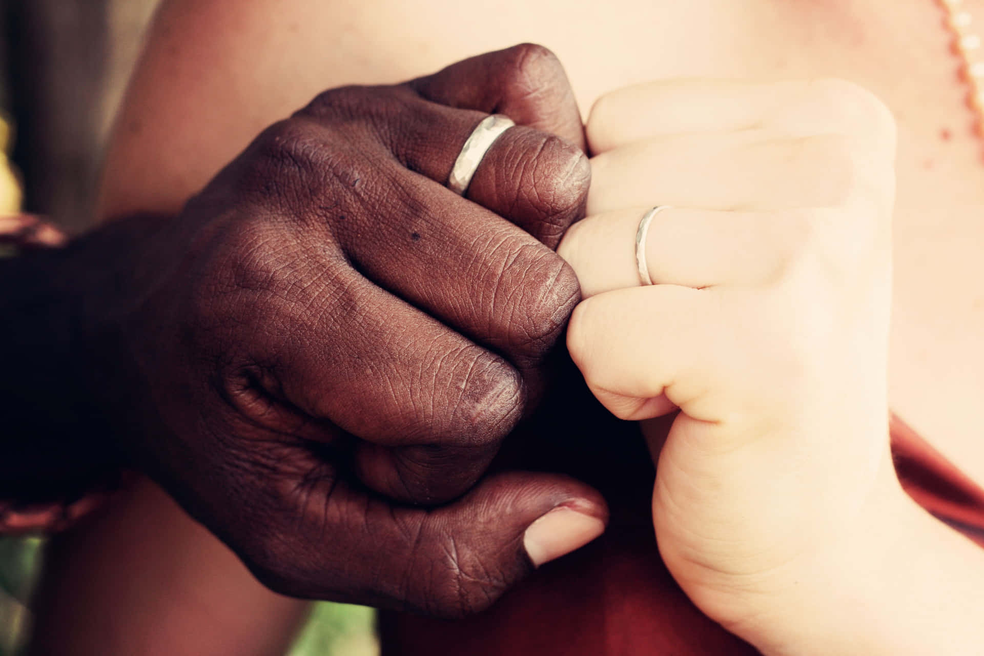 Interracial Wedding Rings Background