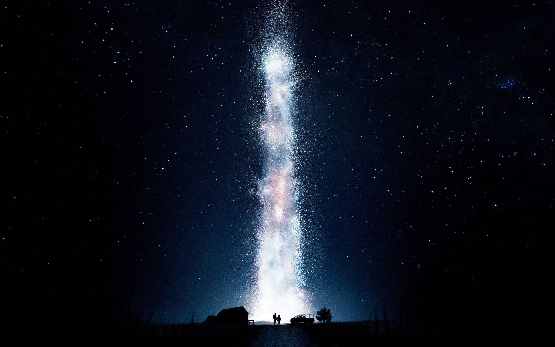 Interstellar Earth Night Explosion Background