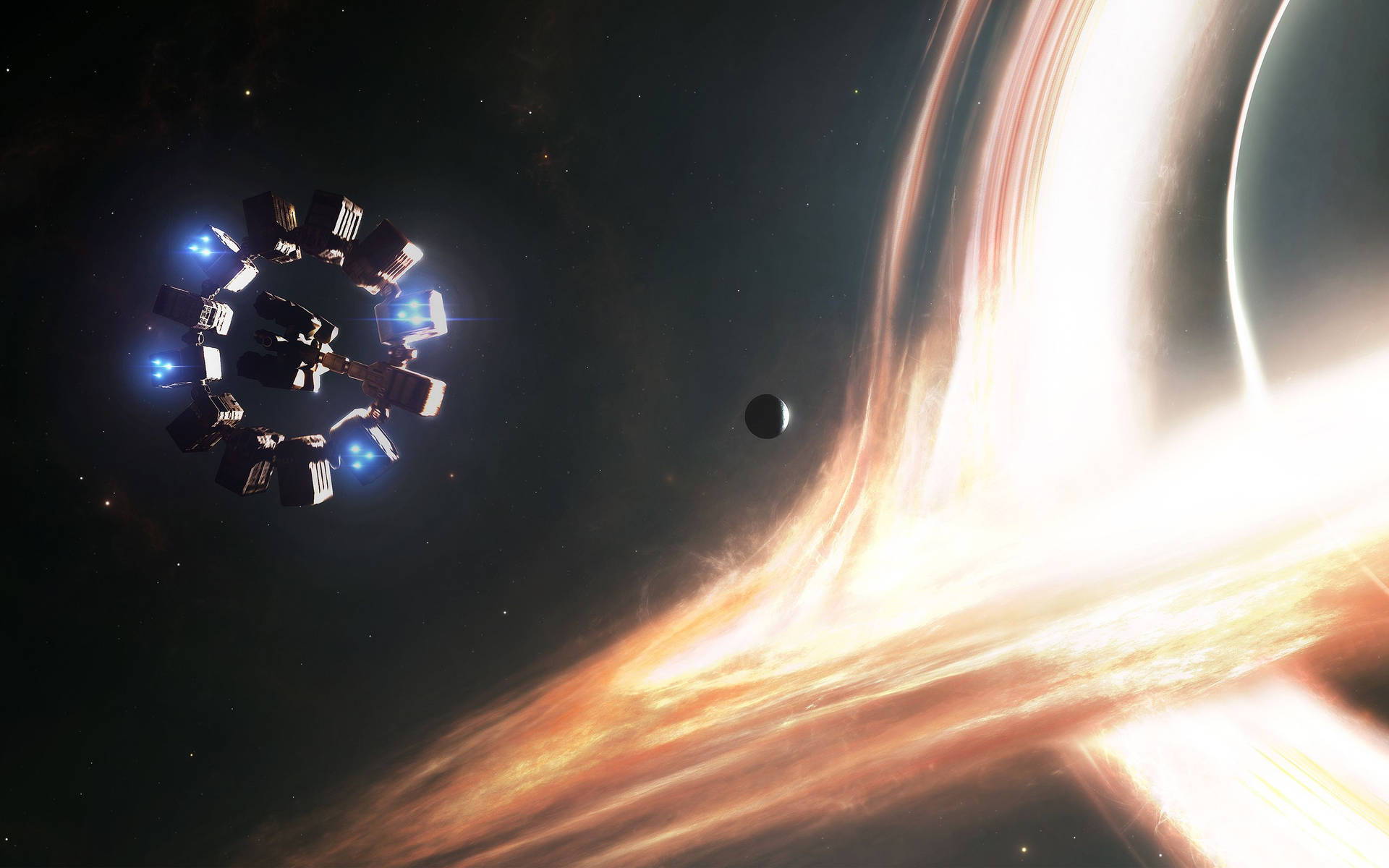 Interstellar Endurance At Gargantua Background