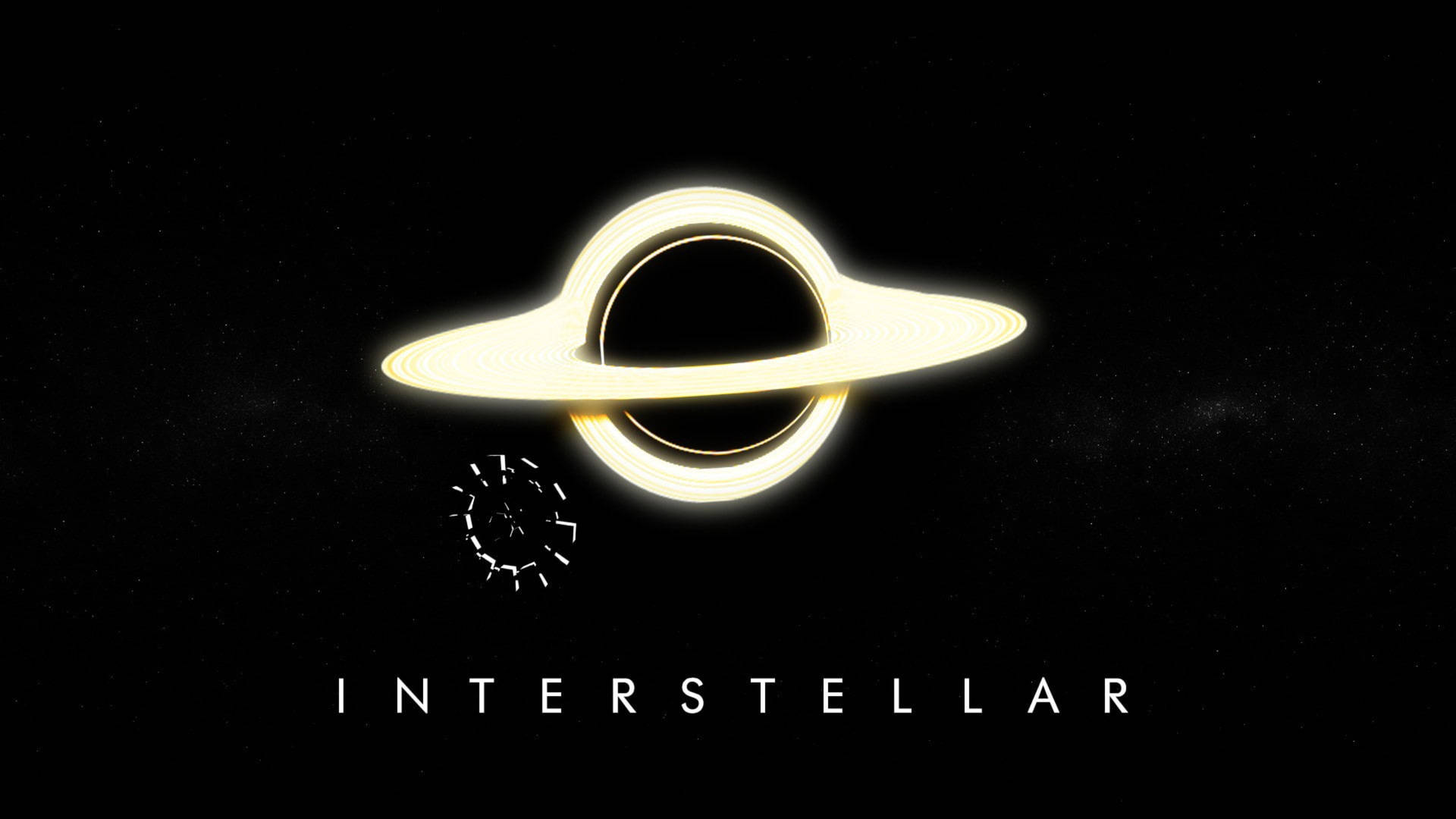 Interstellar Gargantua Endurance Art Background