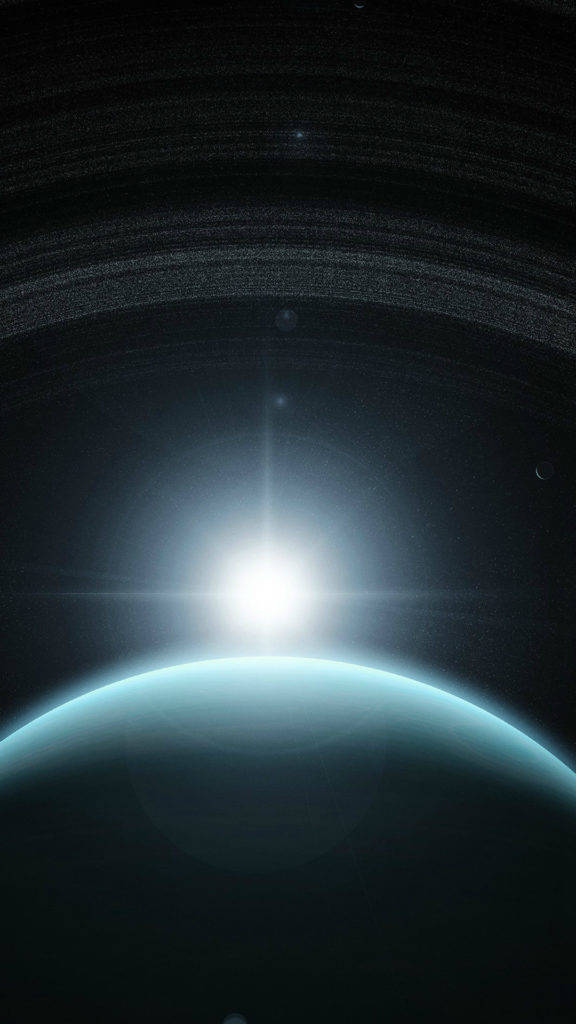 Interstellar Light In Blue Space Phone Background