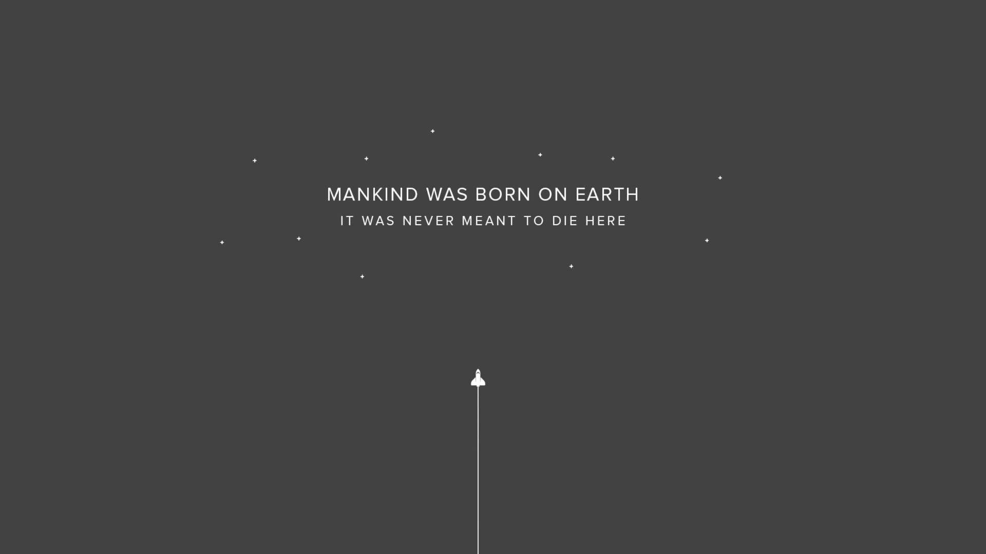 Interstellar Mankind Movie Quote Background