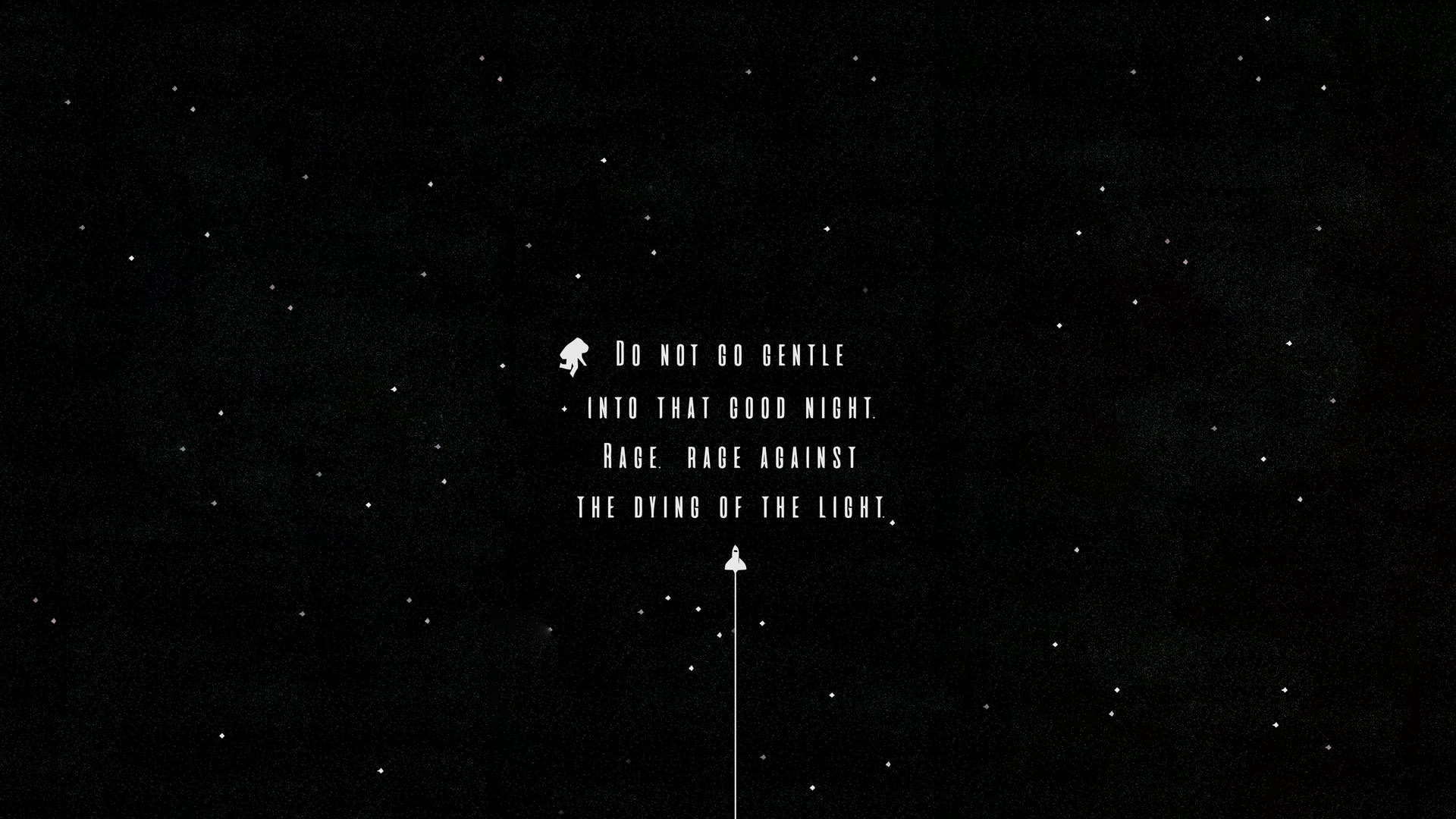 Interstellar Night Quote Art Background