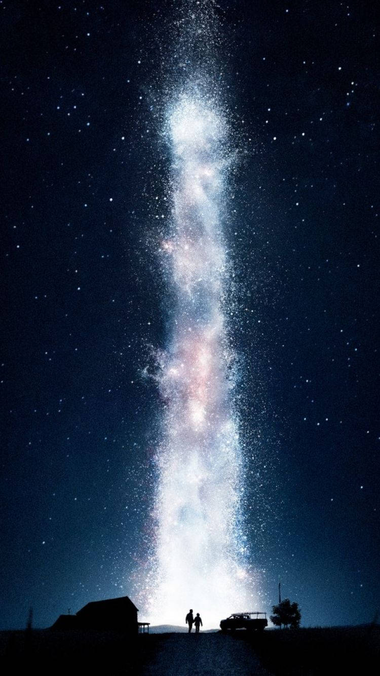 Interstellar White Stars Explosion Background