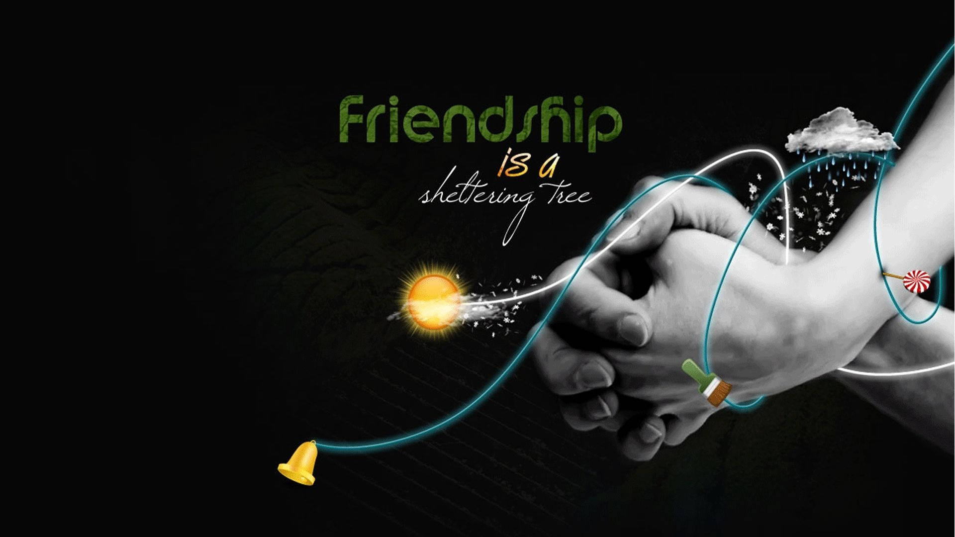 Intertwined Hands On Friendship Day