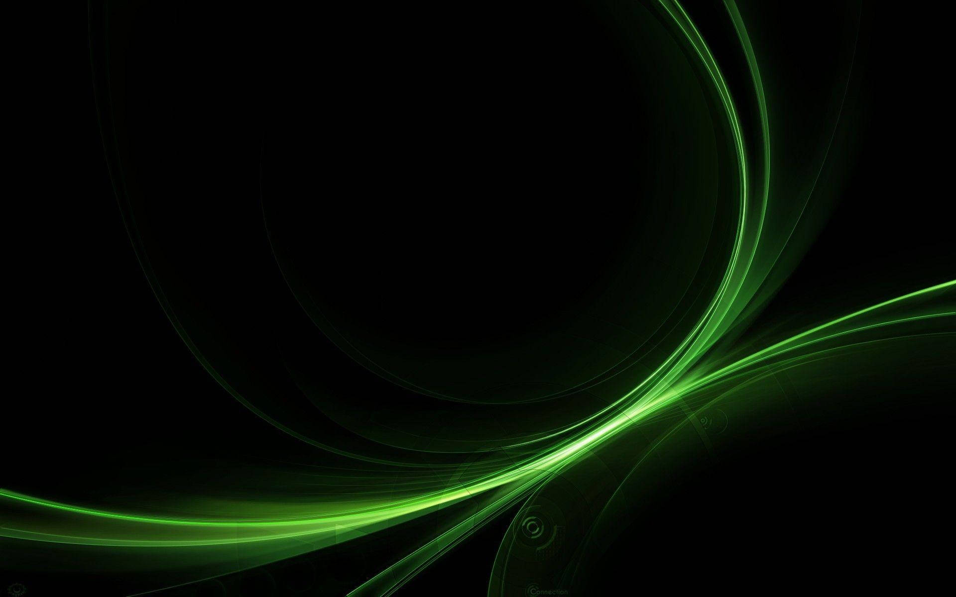 Intertwining Green Rays Abstract Background