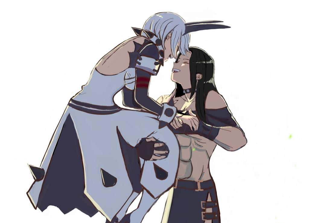 Intimate Anime Couple Background