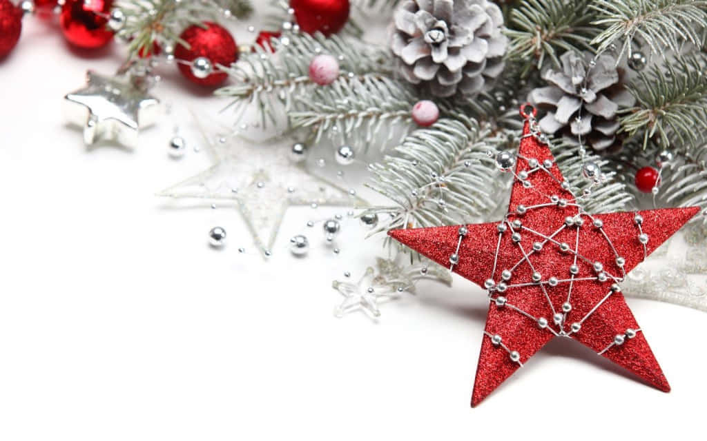 Intimate Christmas Star Twinkling In The Night Sky Background