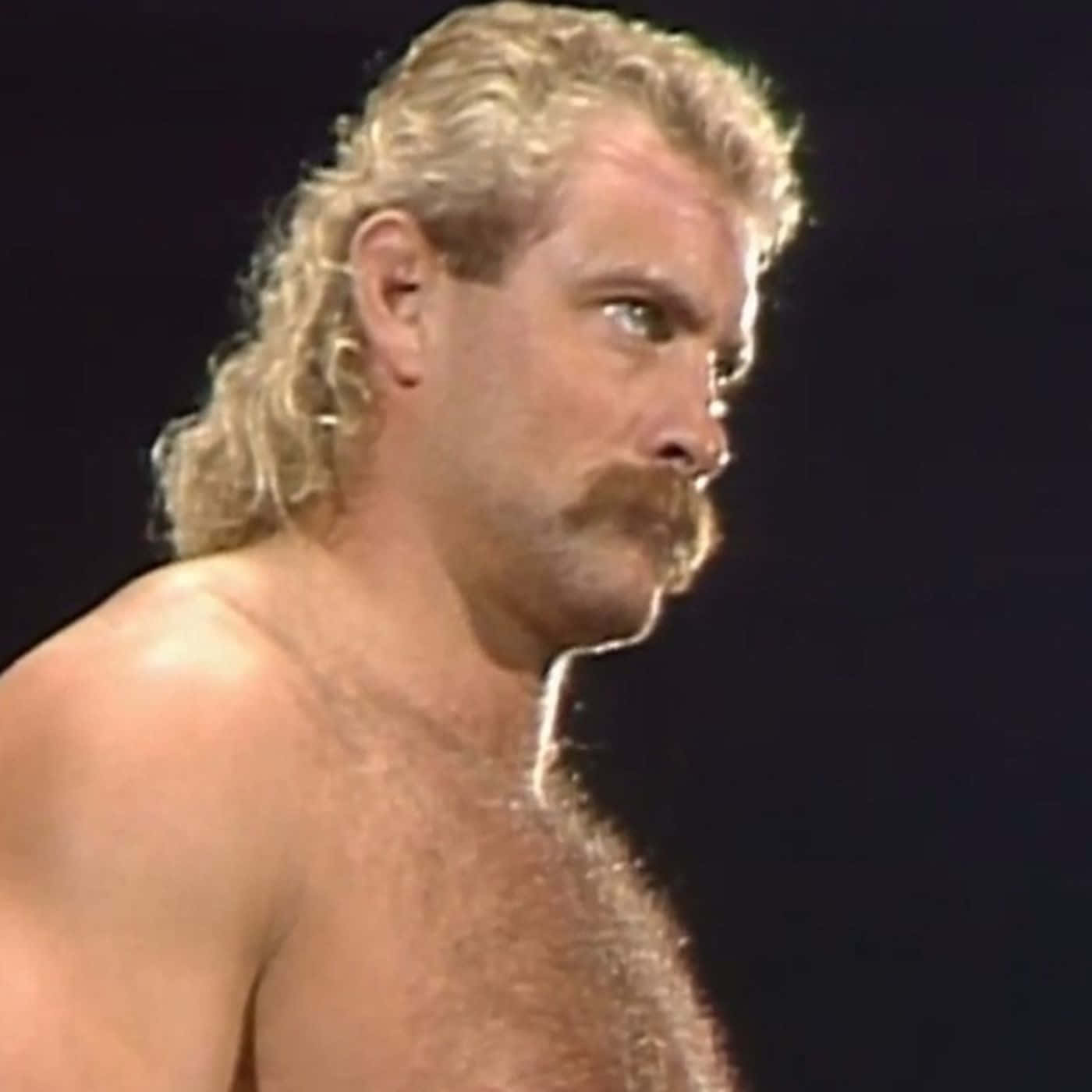 Intimidating American Wrestler Magnum Ta Side View Shot Background
