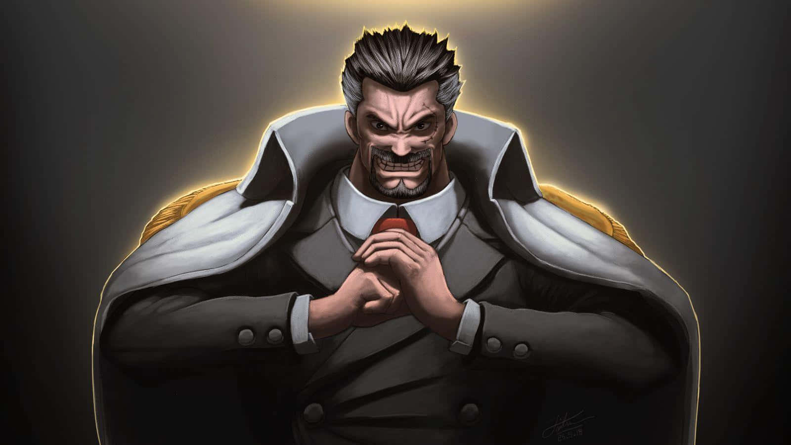 Intimidating Anime Character Artwork Background