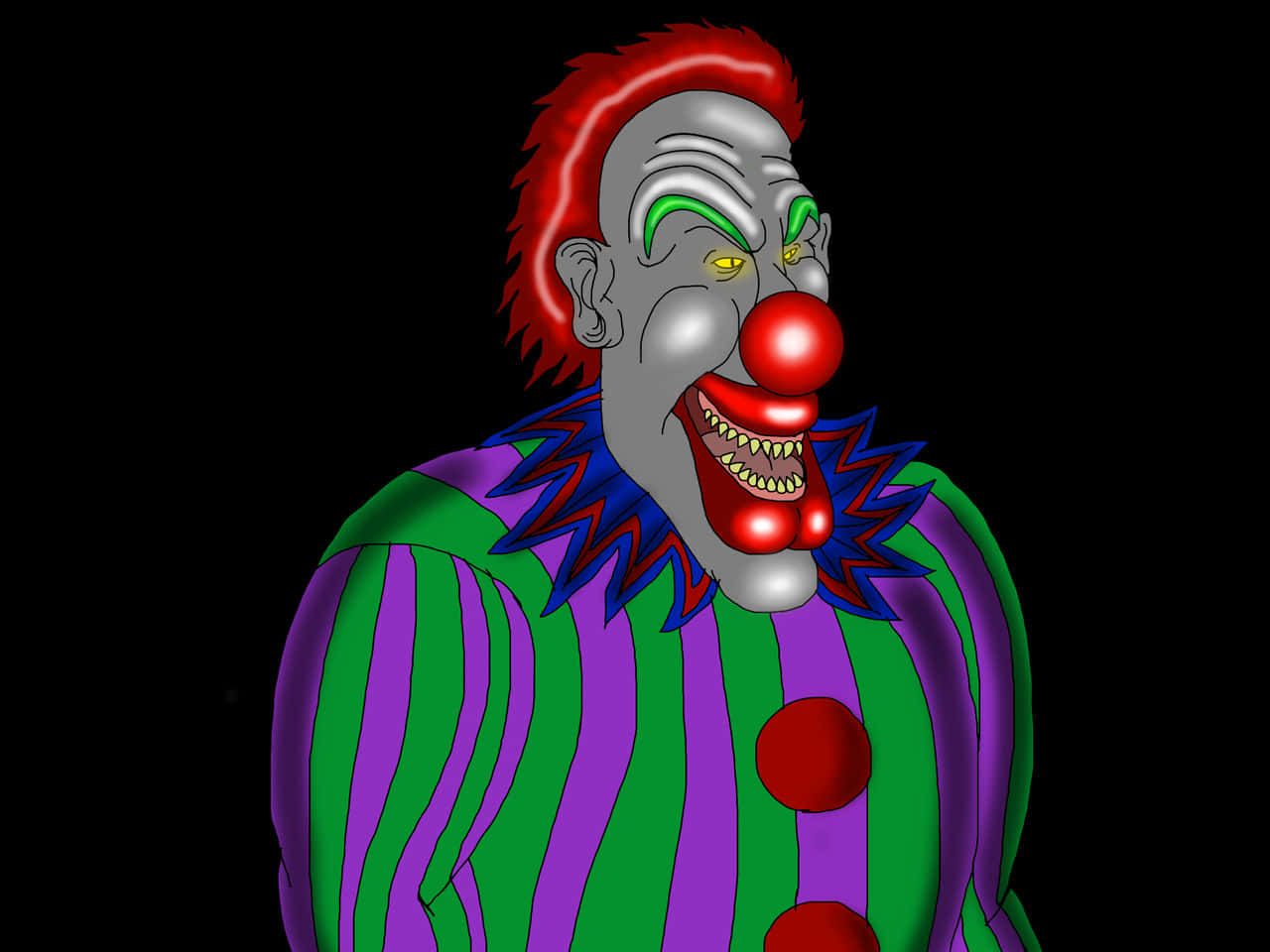 Intimidating Clown Illustration Background