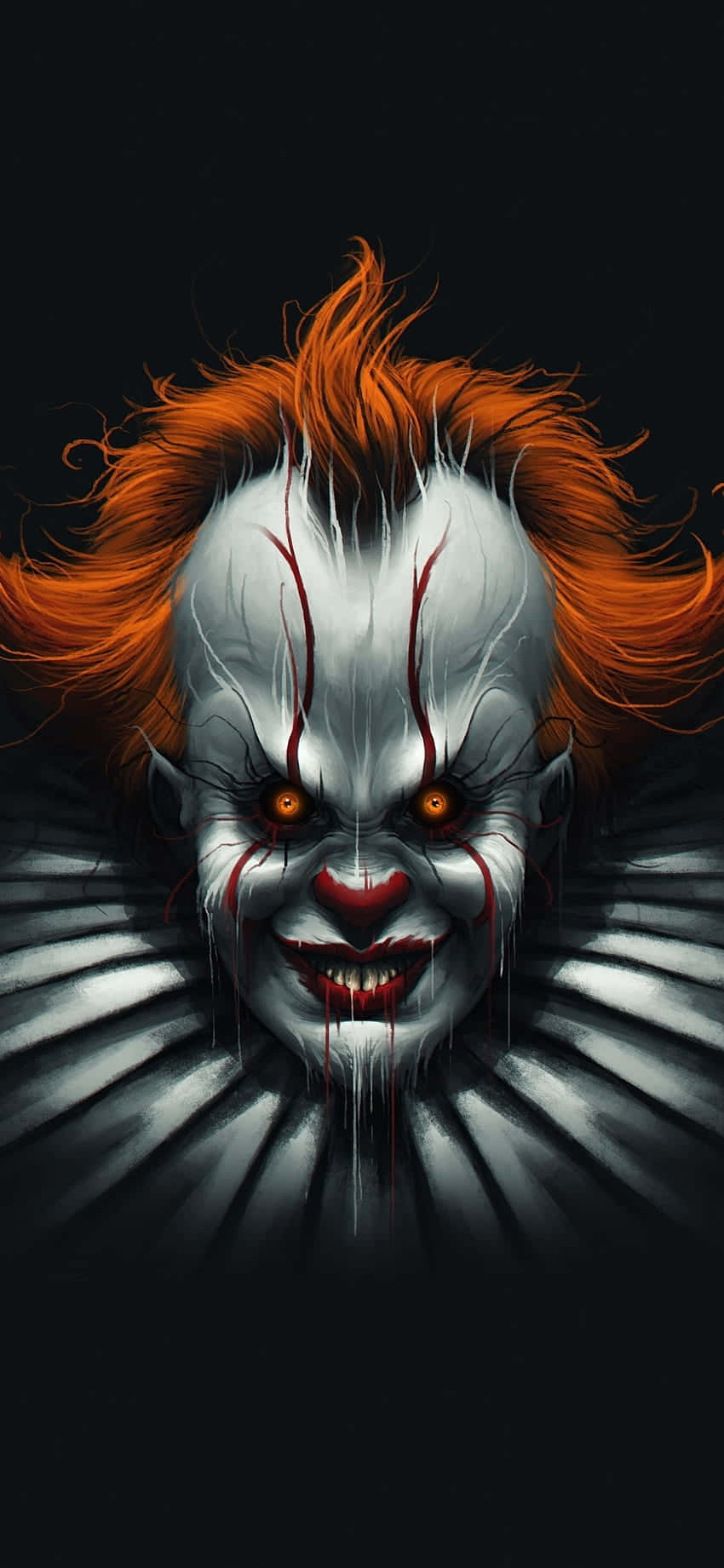 Intimidating Clown Portrait Background