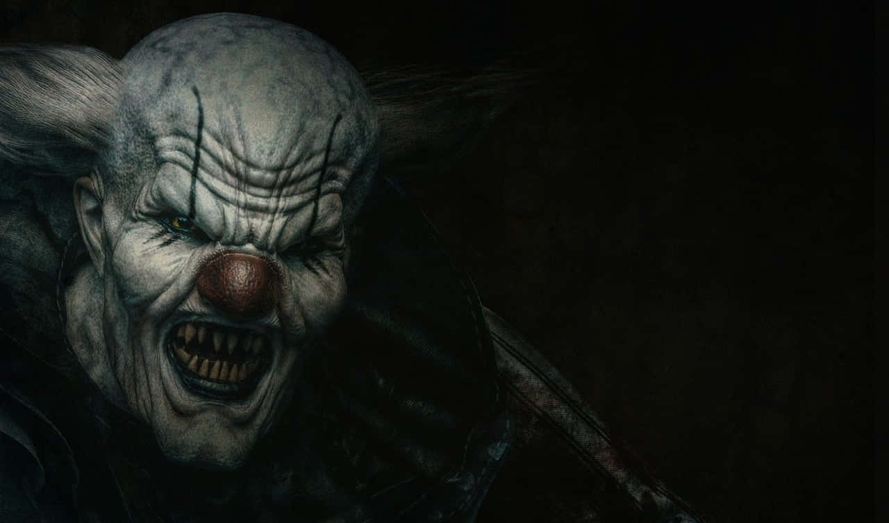 Intimidating Clown Portrait Background