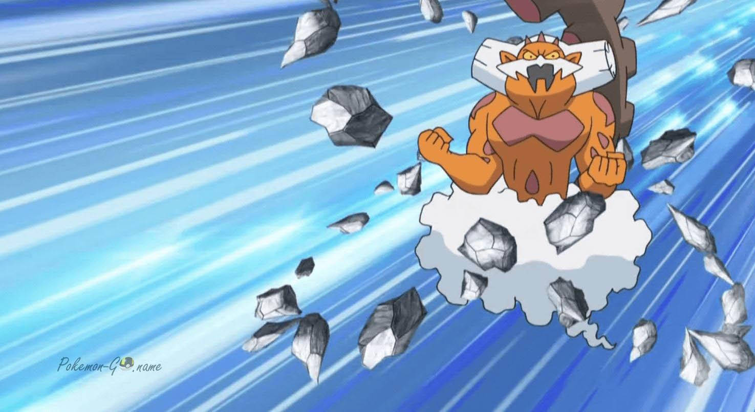 Intimidating Landorus With Rock Shield - Legendary Pokémon Power Unleashed Background