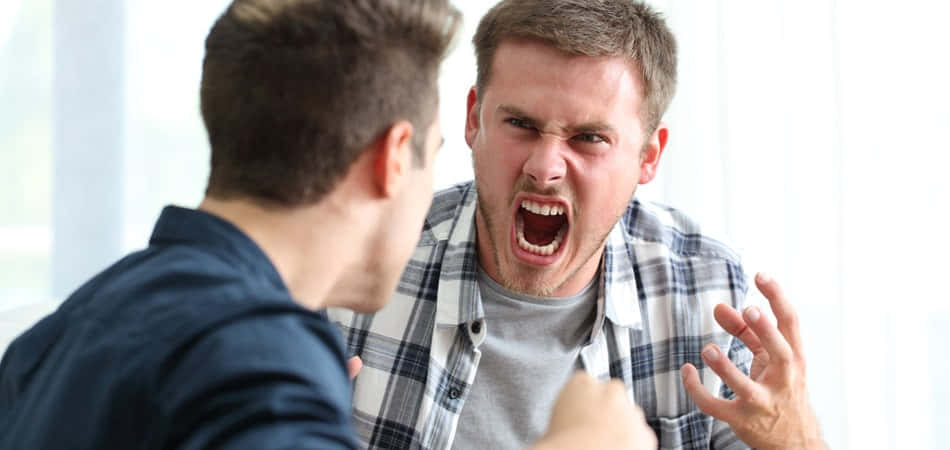 Intimidating Man Screaming