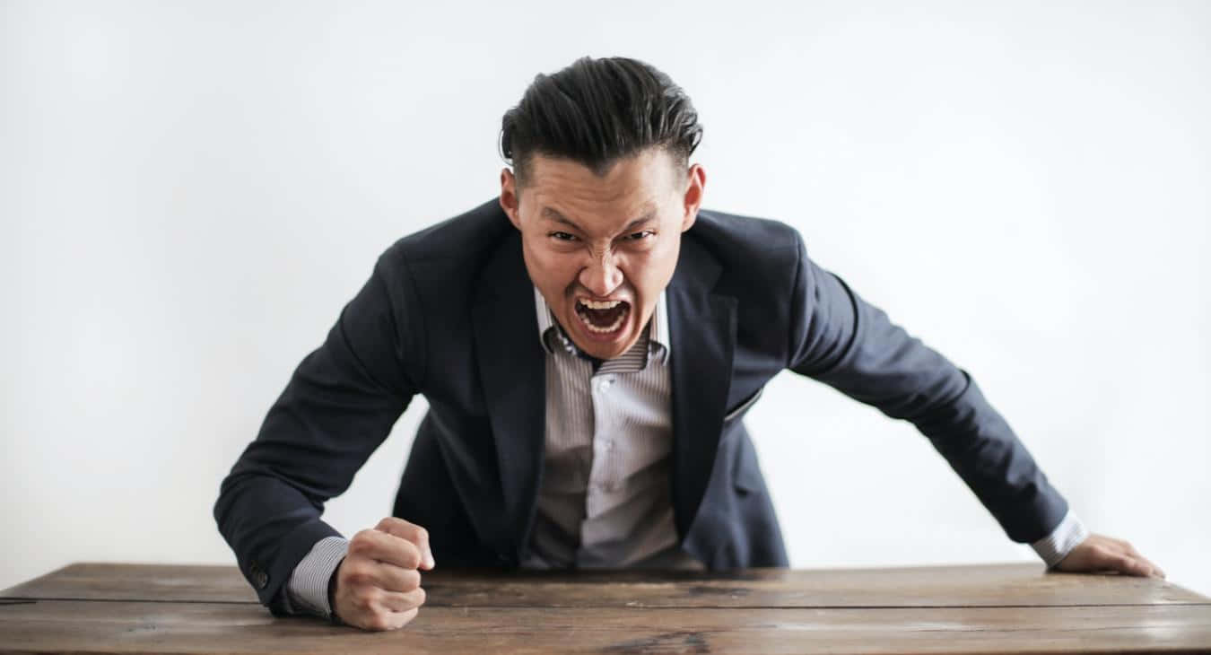 Intimidating Office Worker