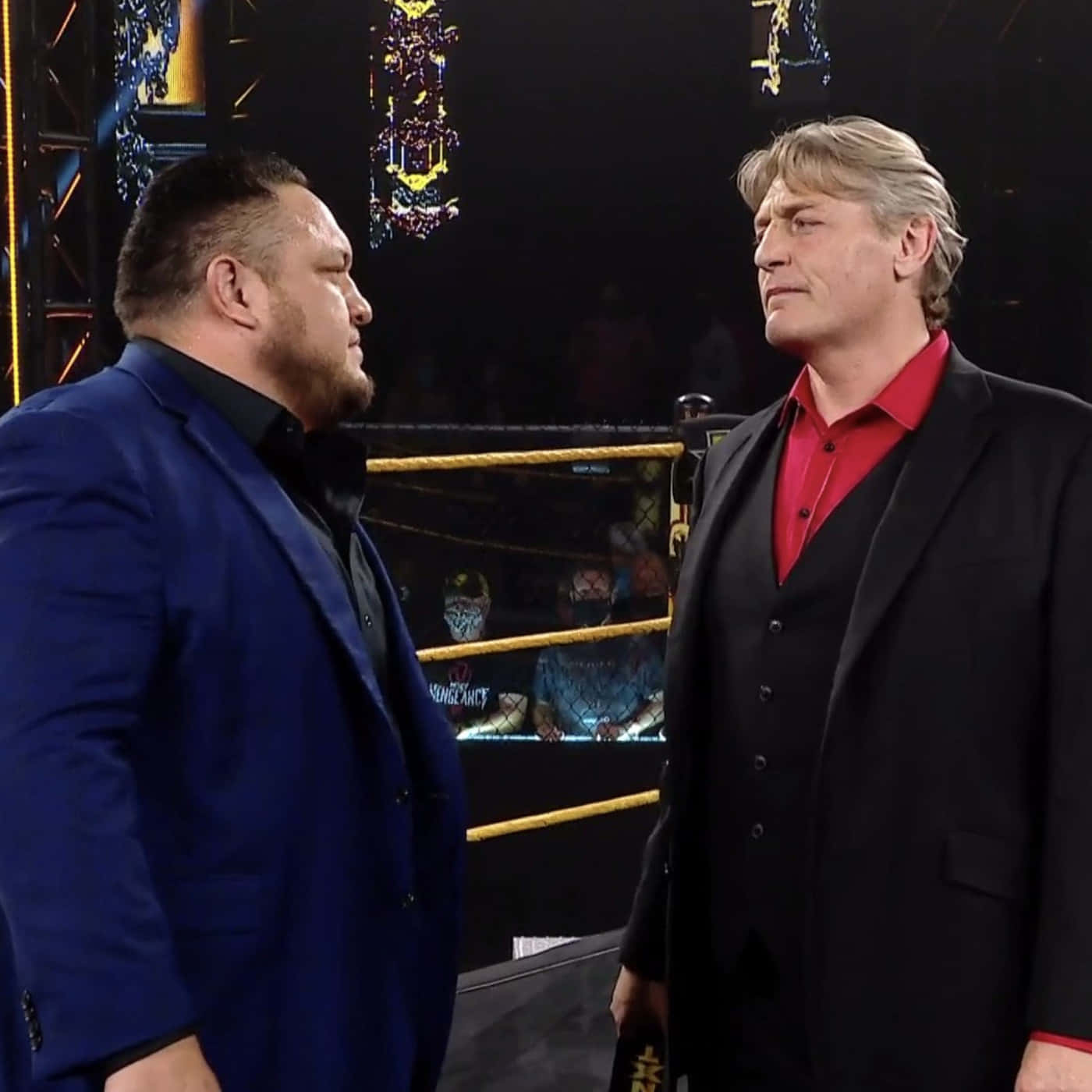 Intimidating Stare Of Samoa Joe In Wwe Nxt Background