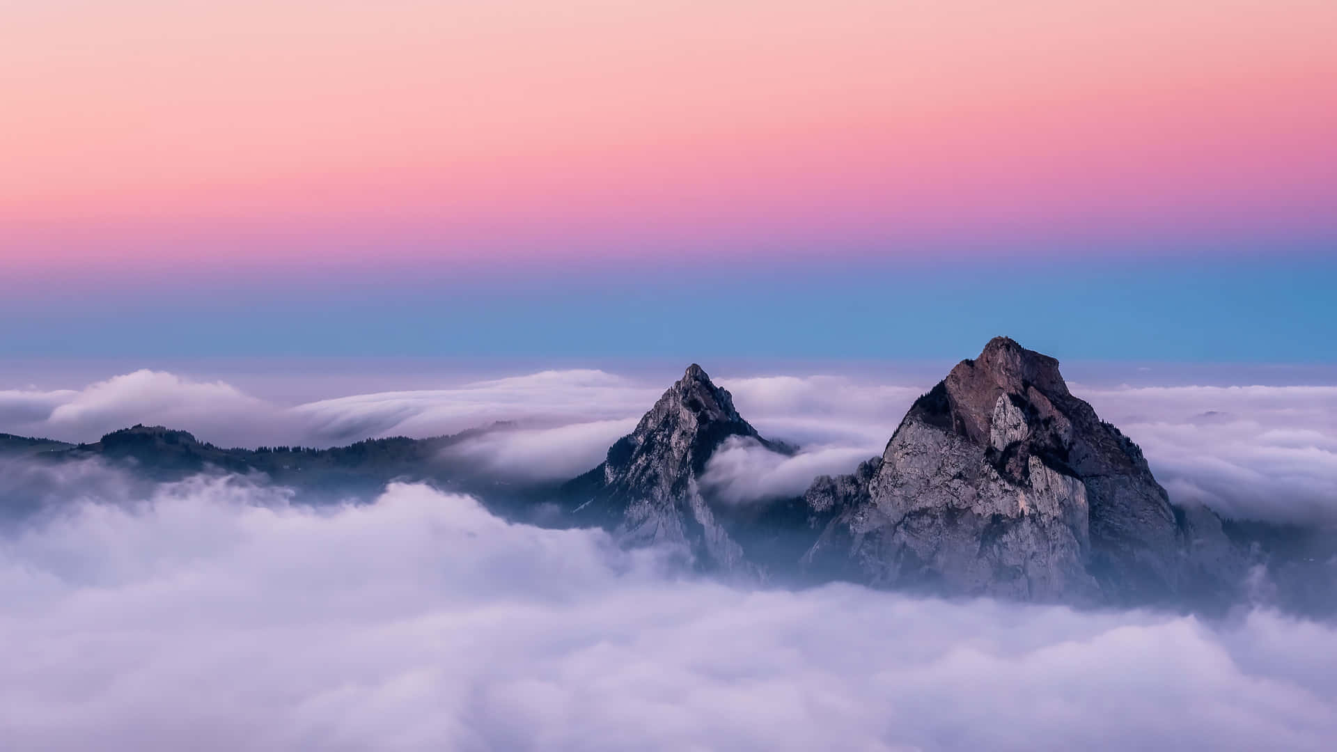 Intoxicating Blue And White Clouds Background