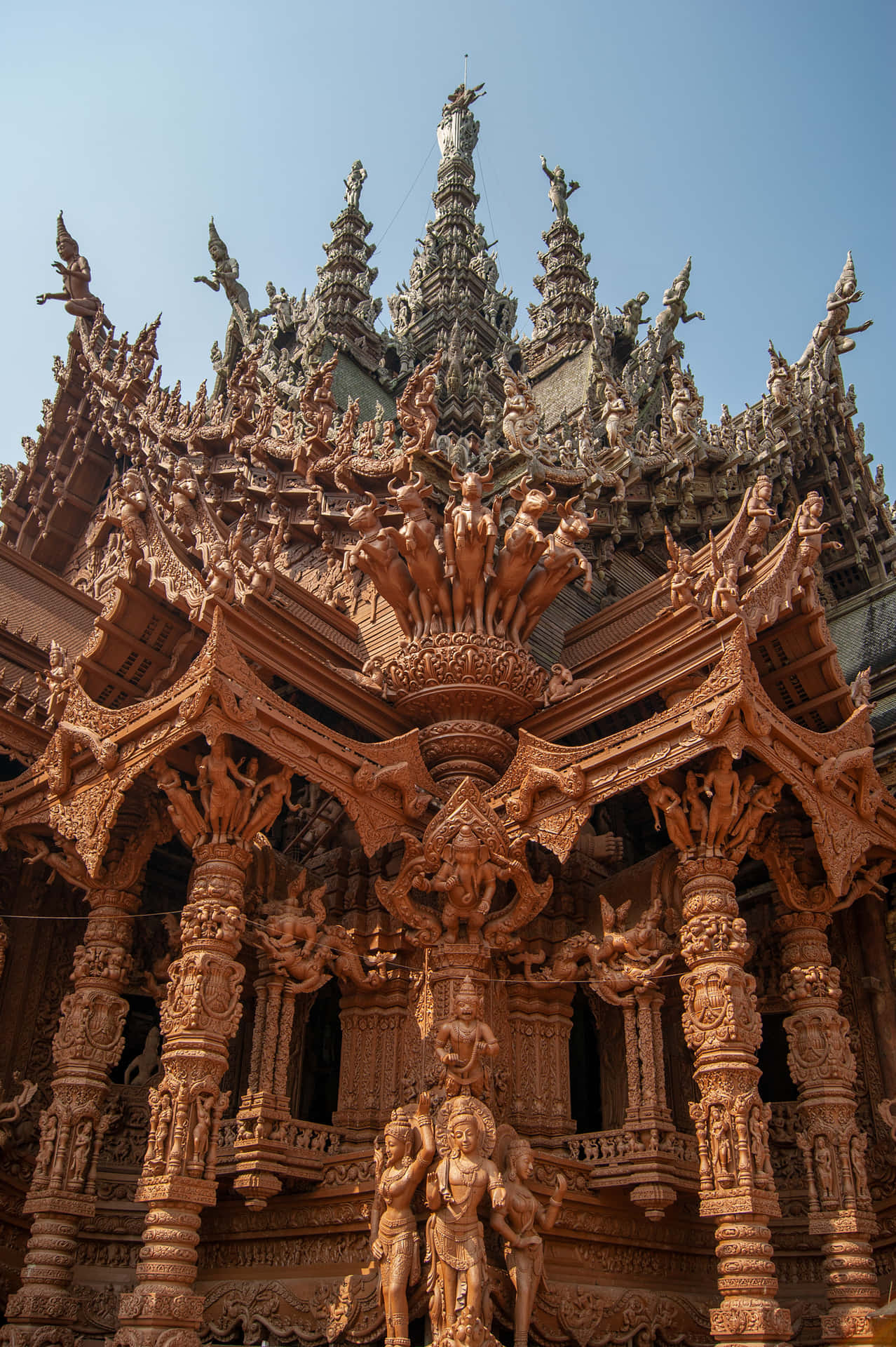 Intricate Architecture Of The Sanctuary Of Truth Background
