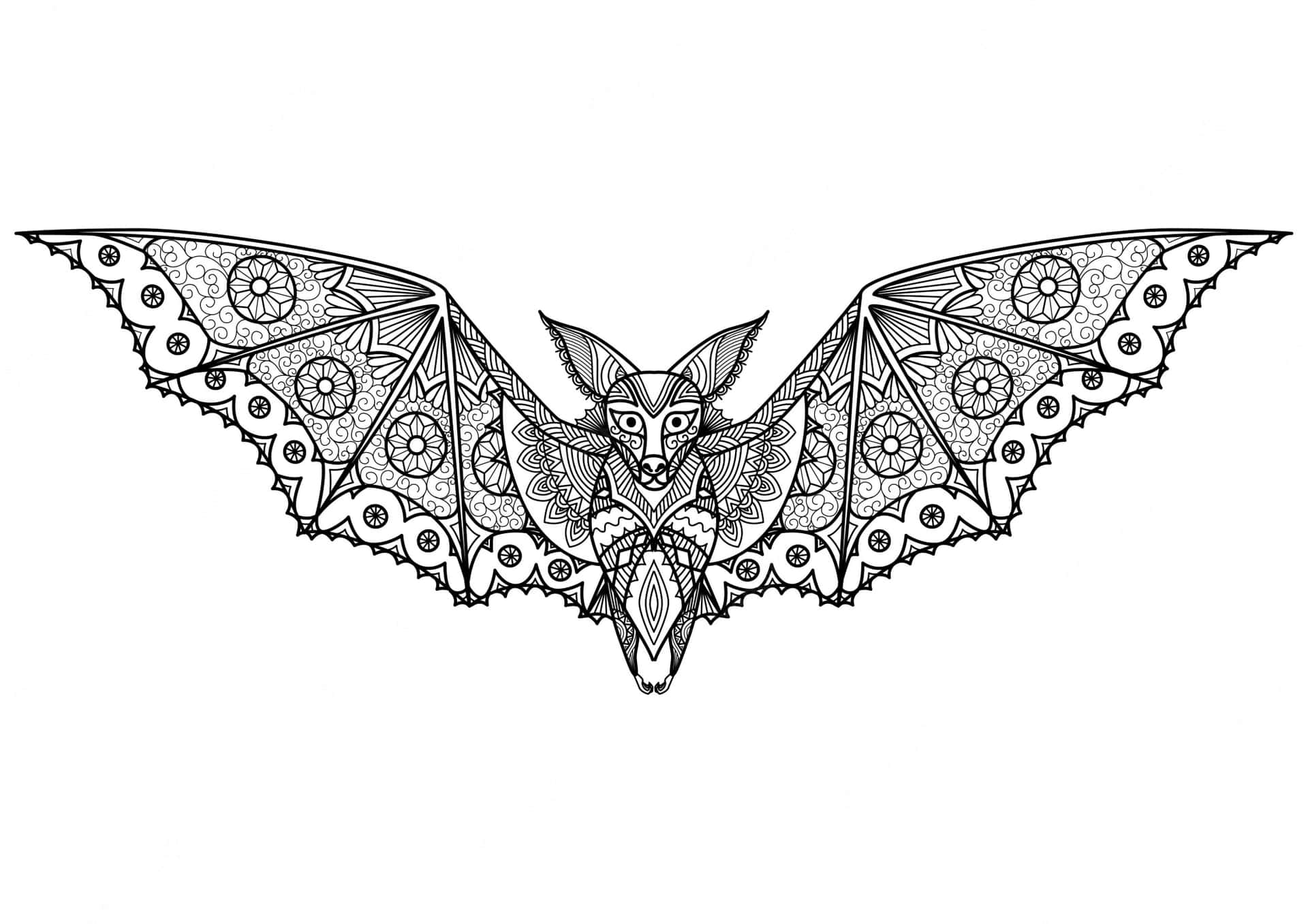 Intricate Bat Design Desktop Background