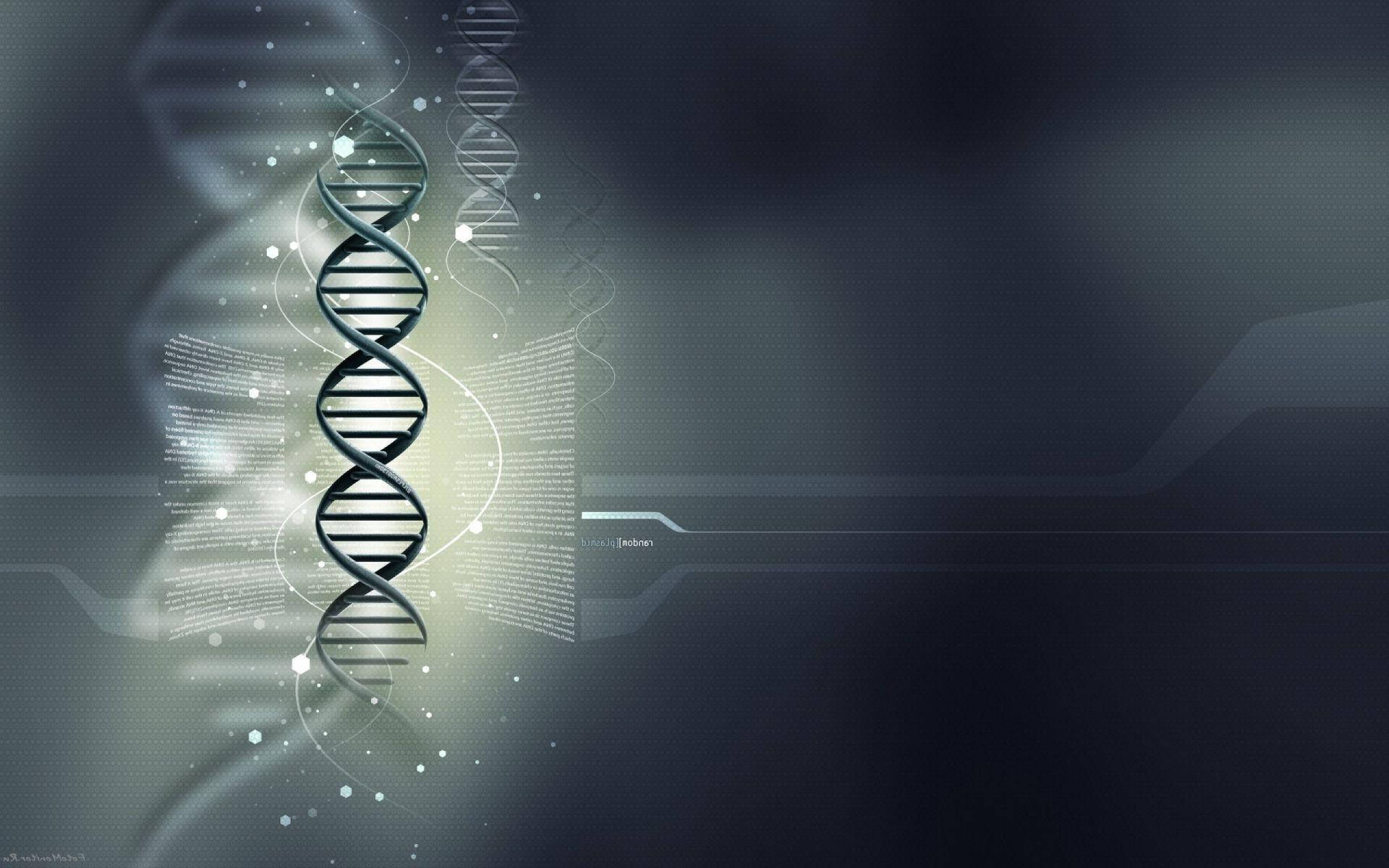 Intricate Blue Dna Helix Symbol