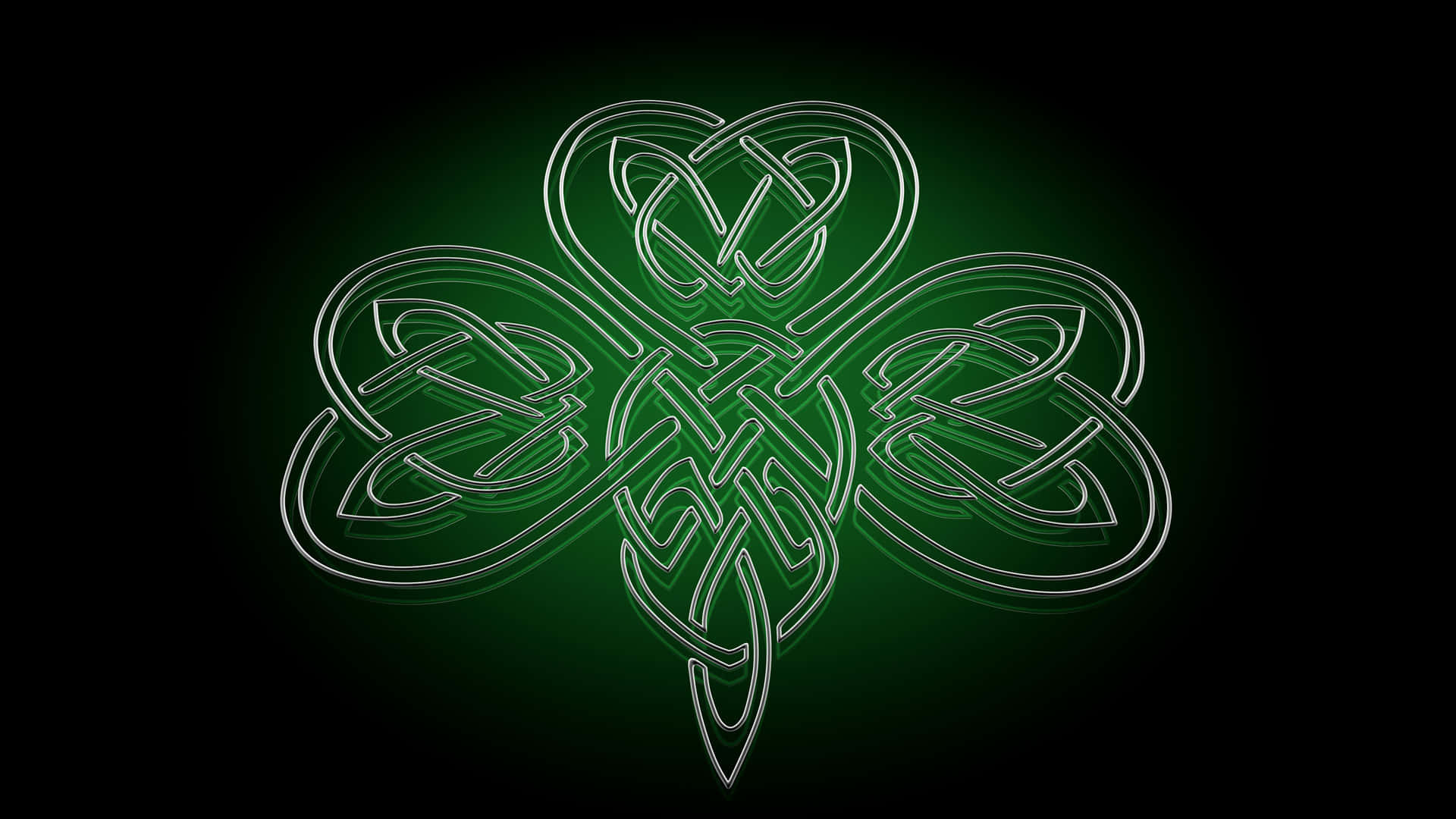 Intricate Celtic Irish Cloverleaf Background