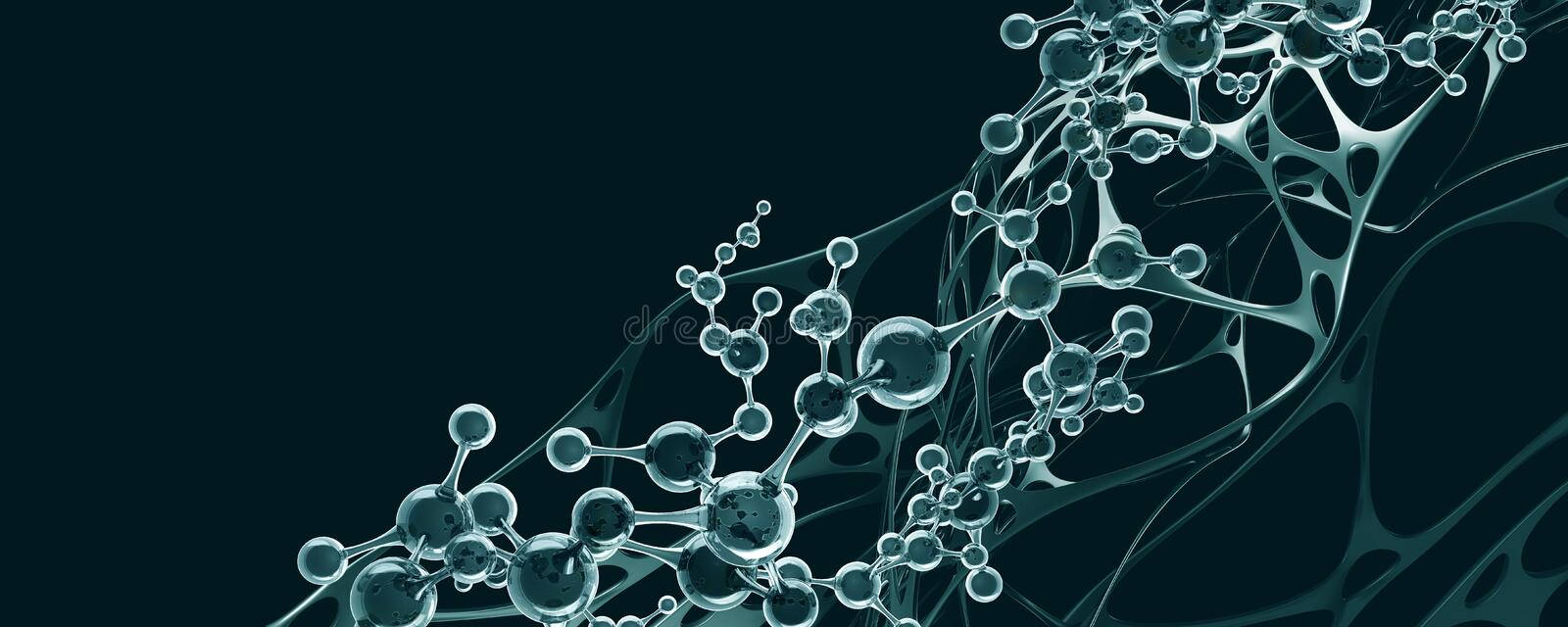 Intricate Chemical Strands Science Desktop Background