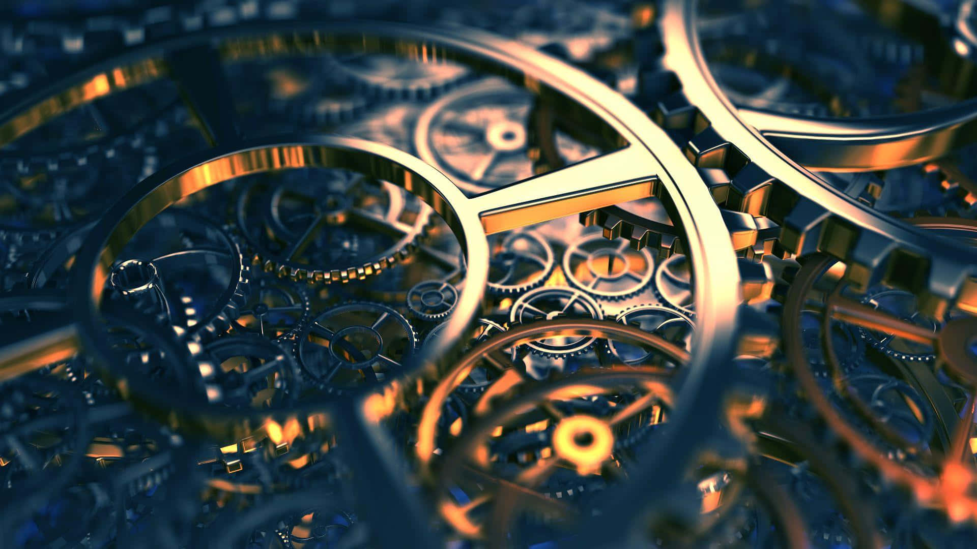 Intricate Clockwork Mechanism Background