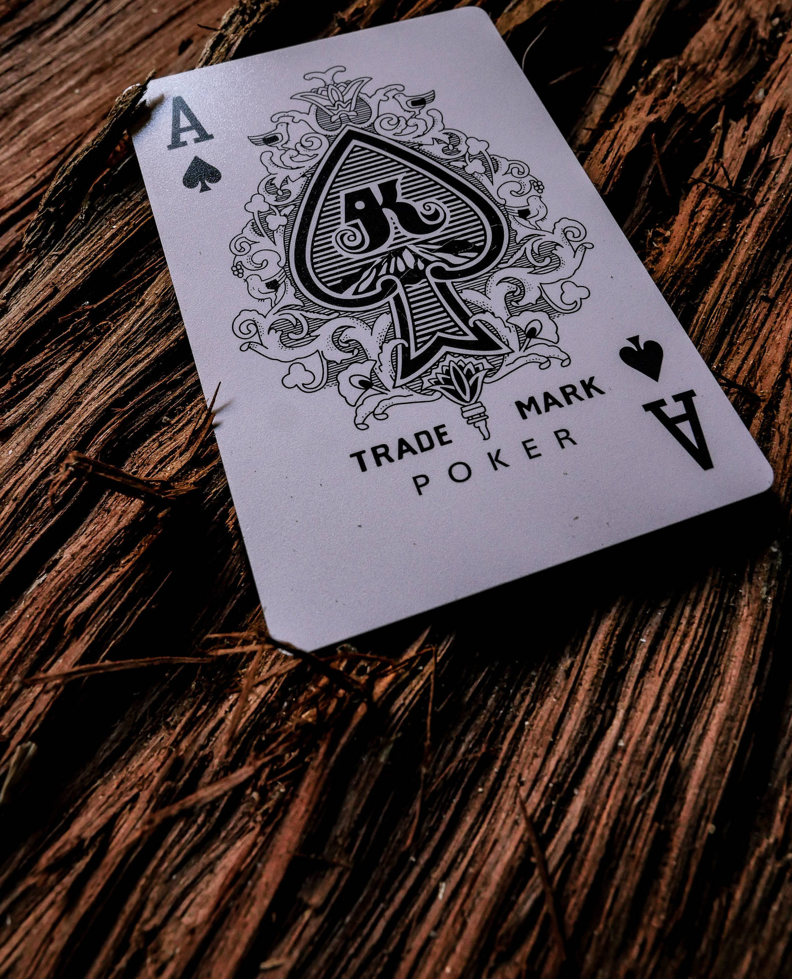 Intricate Design Of Ace Of Spades Card