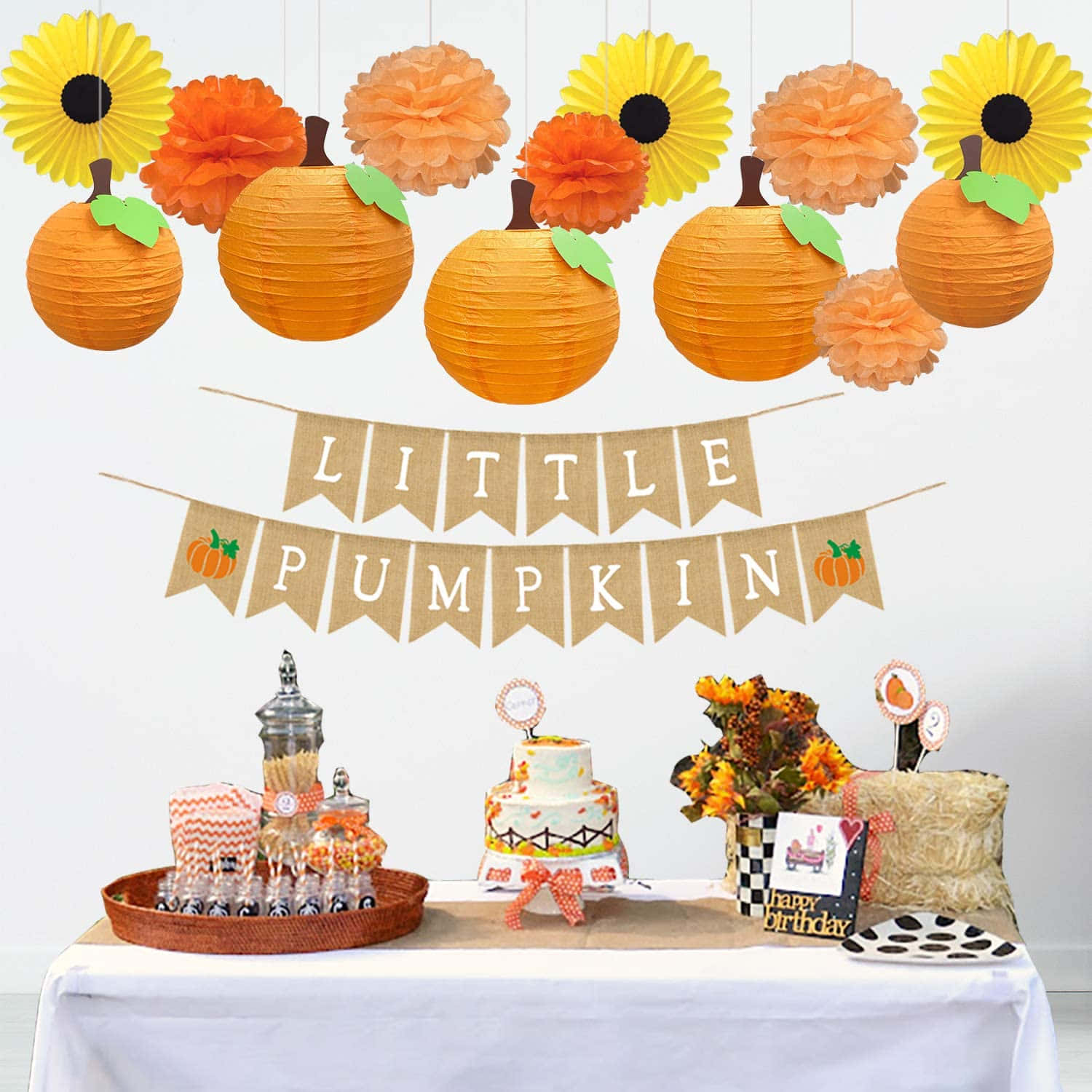 Intricate Fall Birthday Cakes Background