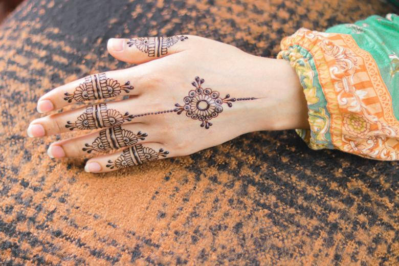 Intricate Mehndi Design Indian Wedding Background