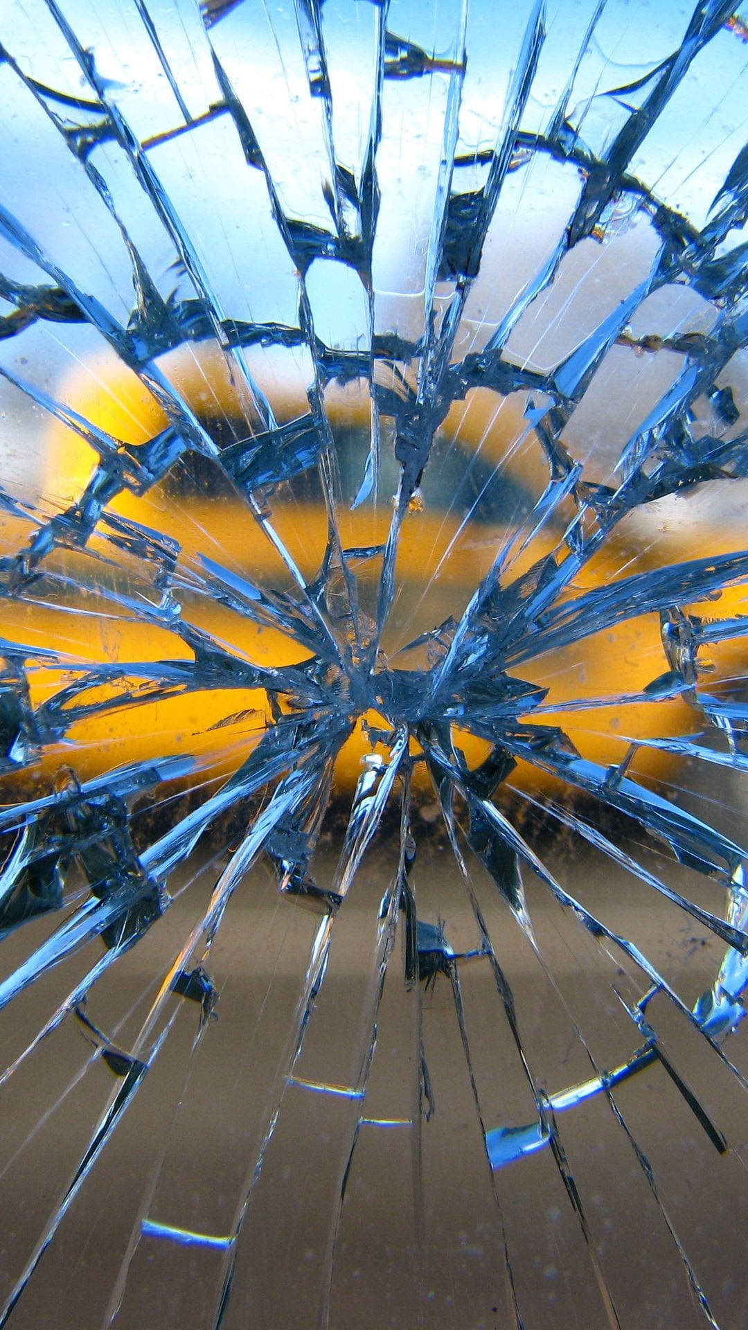 Intricate Patterns Of Shattered Glass Background