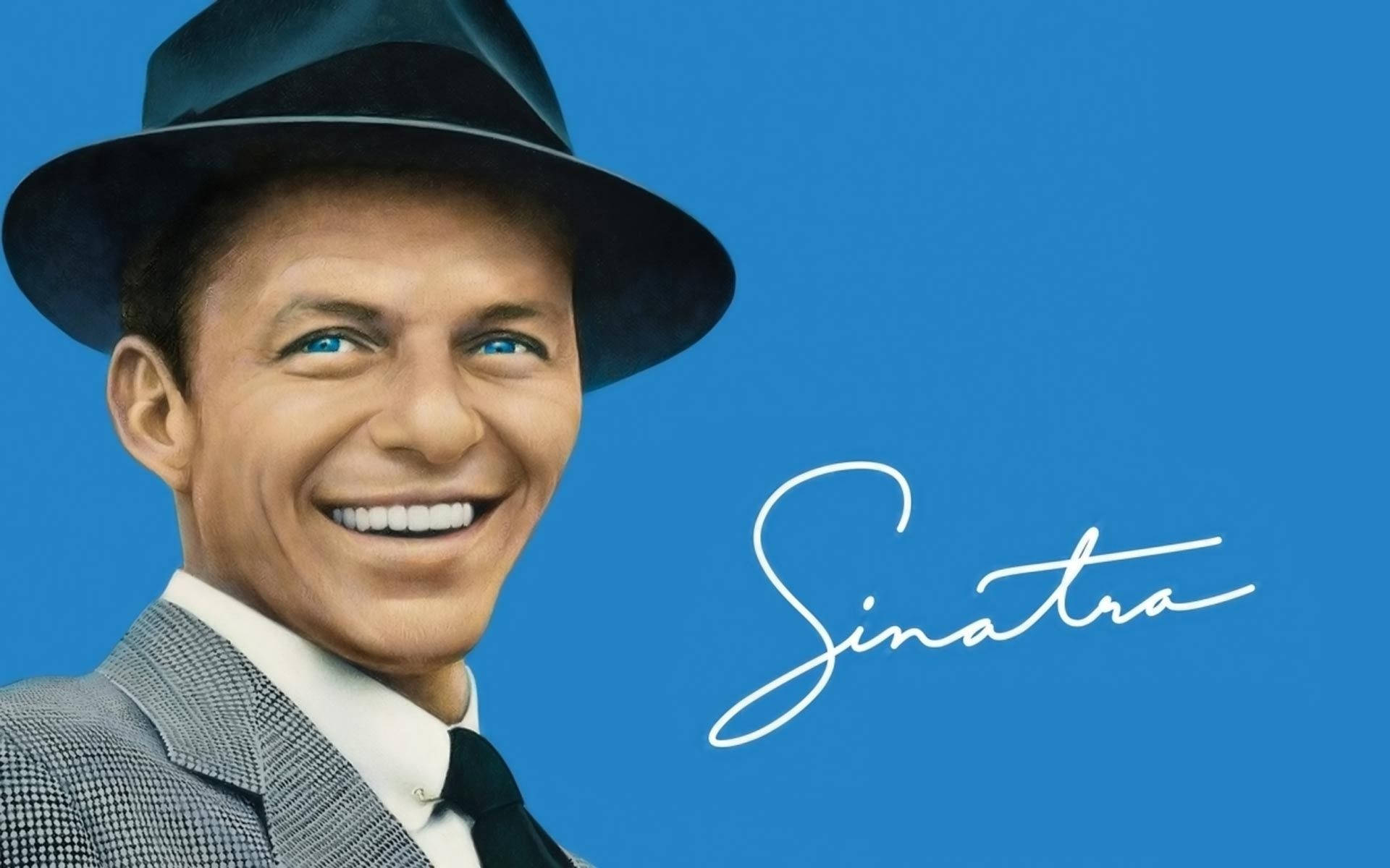 Intricate Portrait Of Frank Sinatra Background