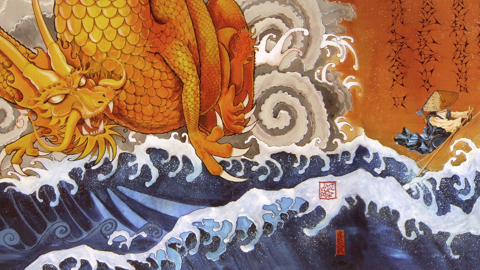 Intricate Traditional Japanese Art Background