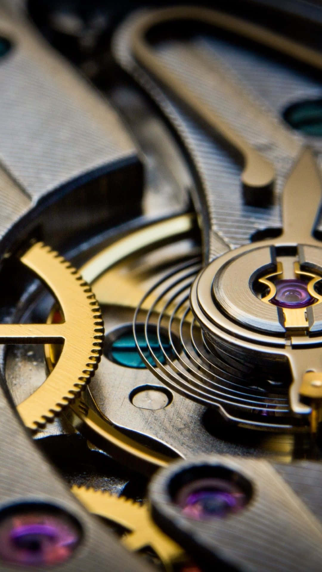 Intricate Watch Mechanism Closeup Background