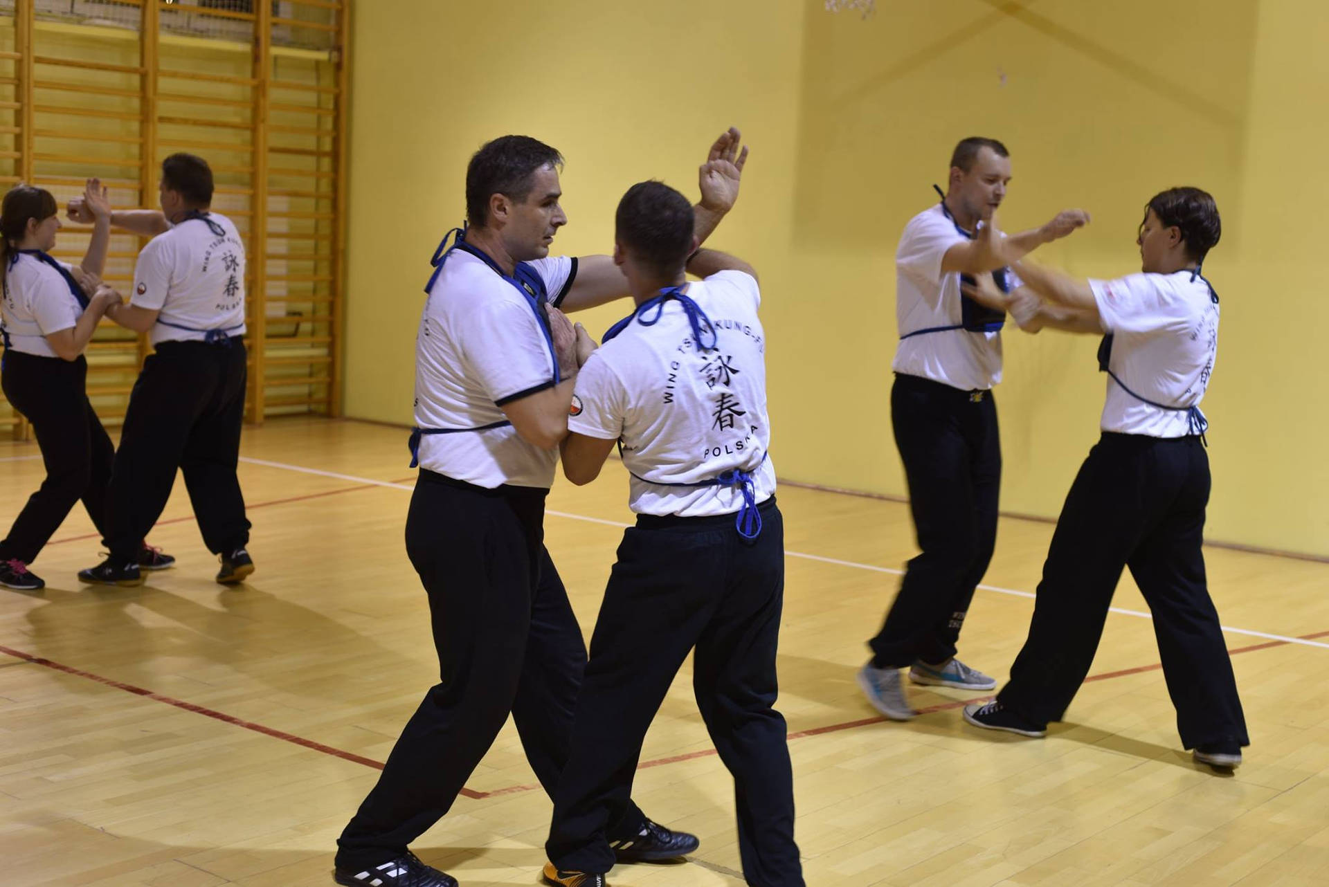 Intricate Wing Chun Group Training Session Background