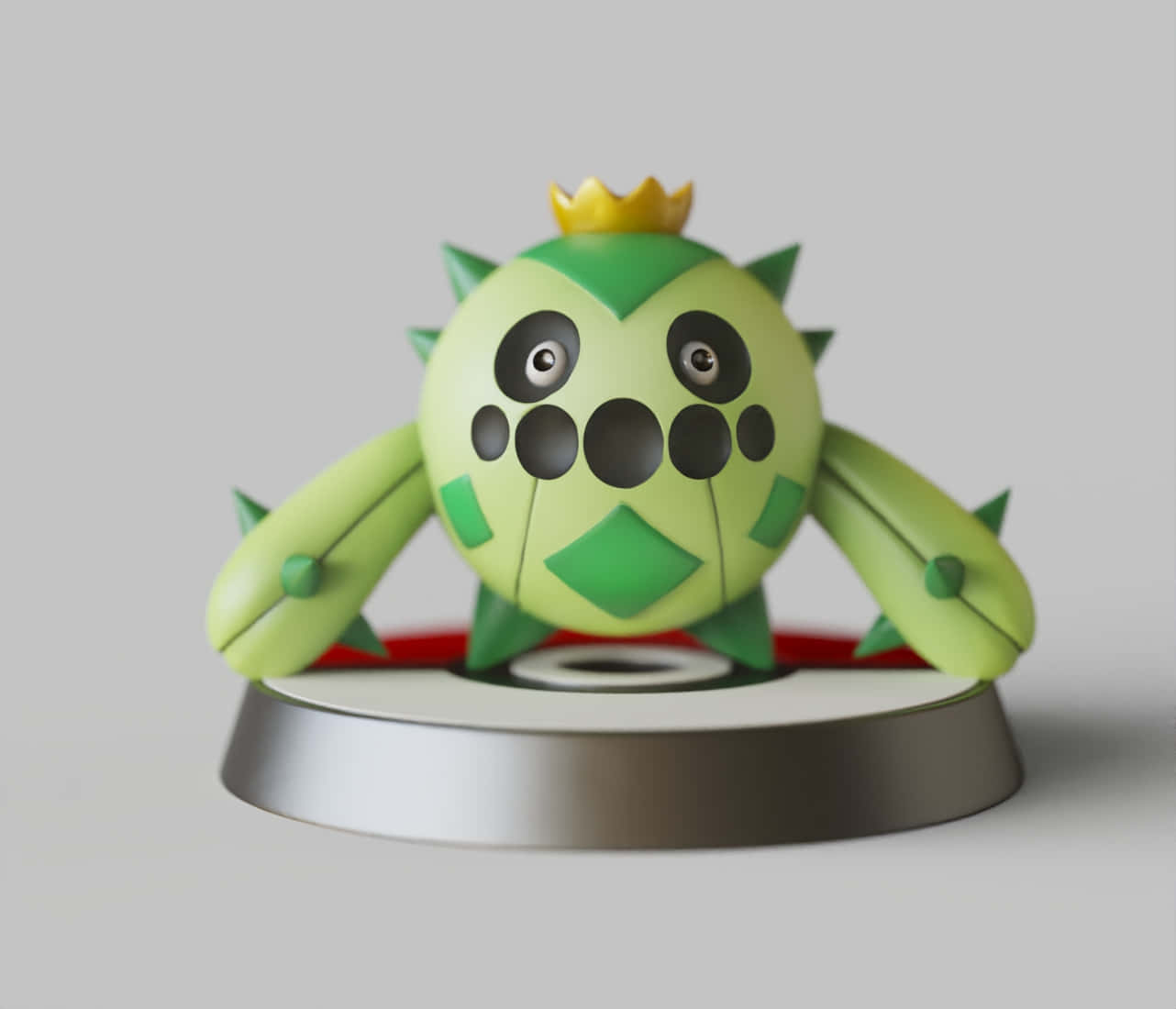 Intricately Designed Cacnea Mini Figurine Background