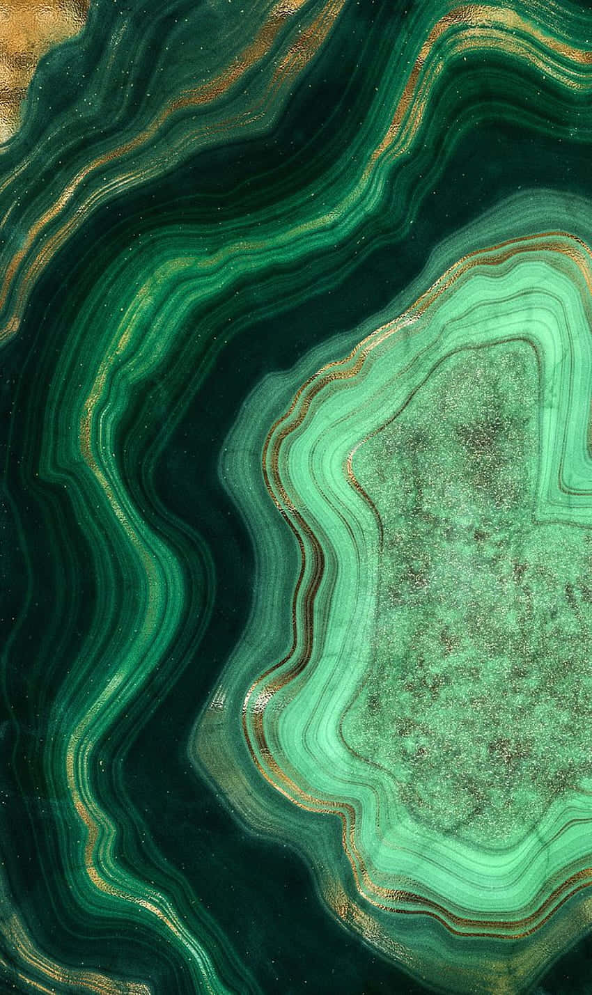 Intricately Patterned Mint Green Marble Wall Background