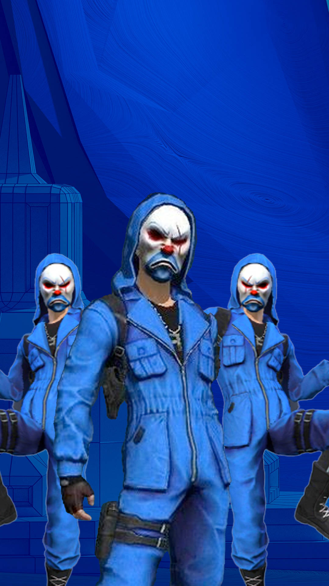 Intriguing Blue Criminal Bundle Characters Background